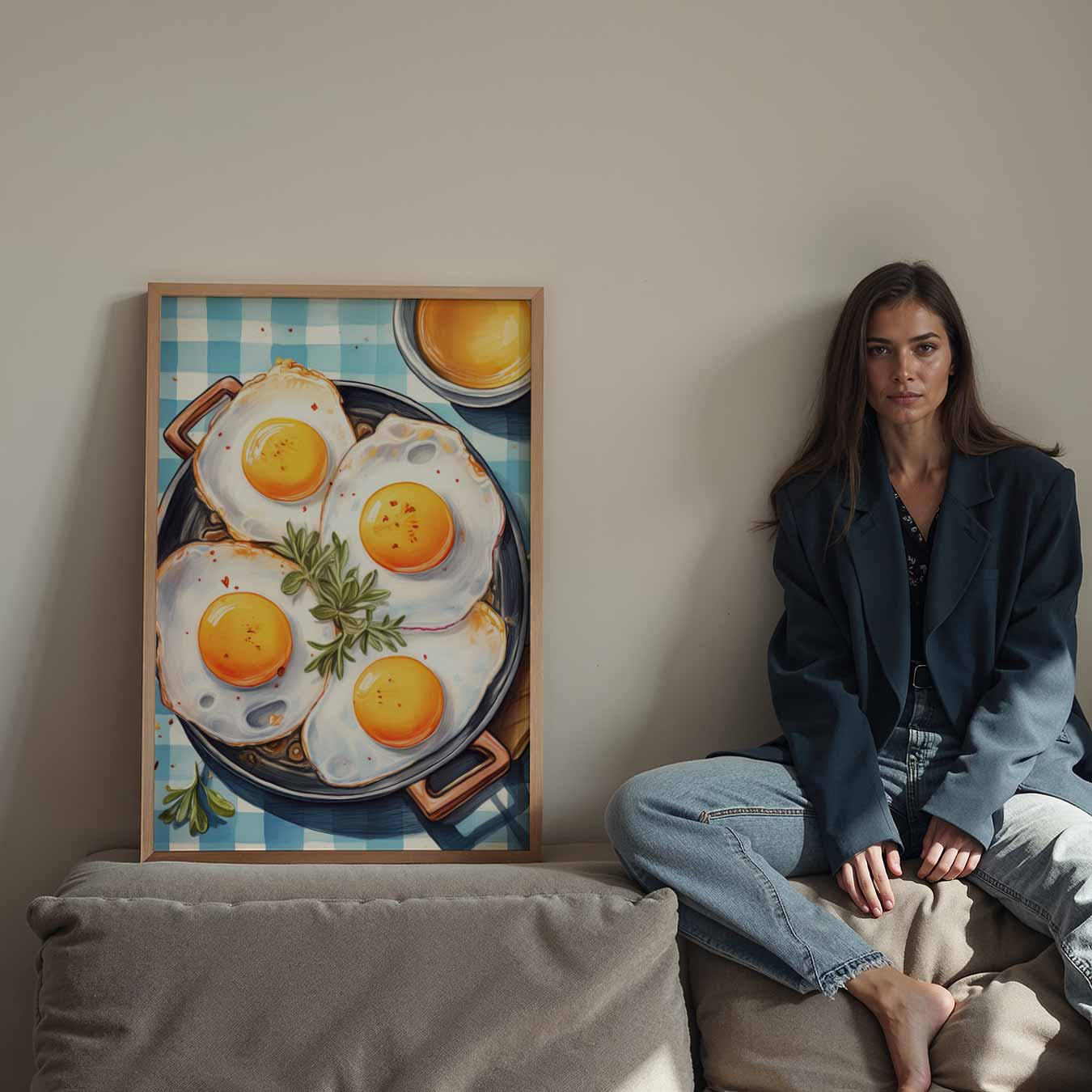 Vrolijke Sunny Side-Up Wall Art Poster-WallArtistic