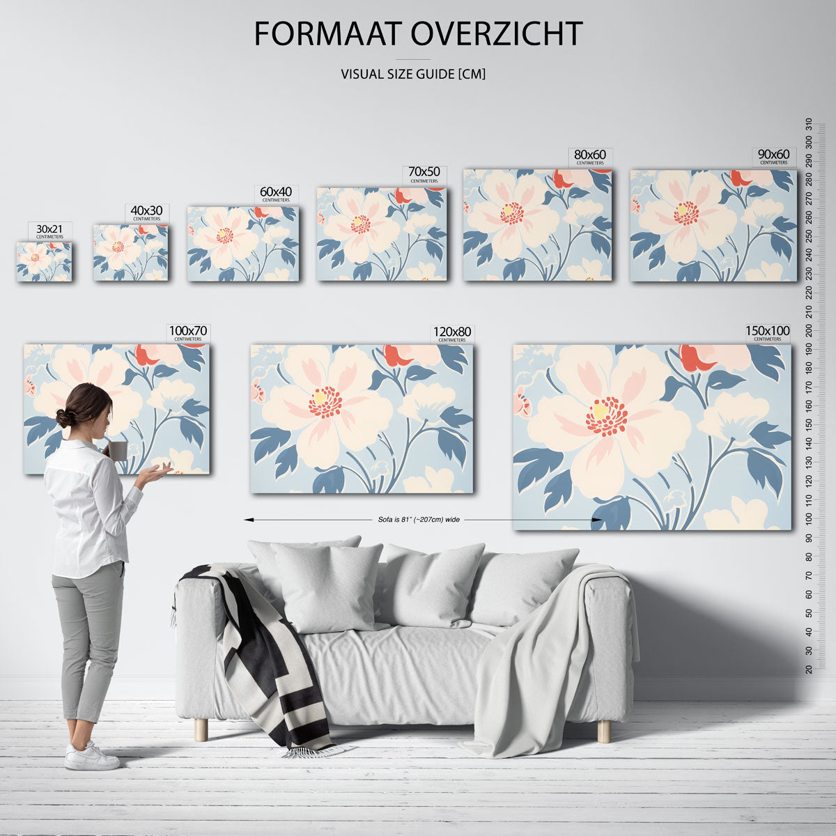 Bloemen en bladeren Poster