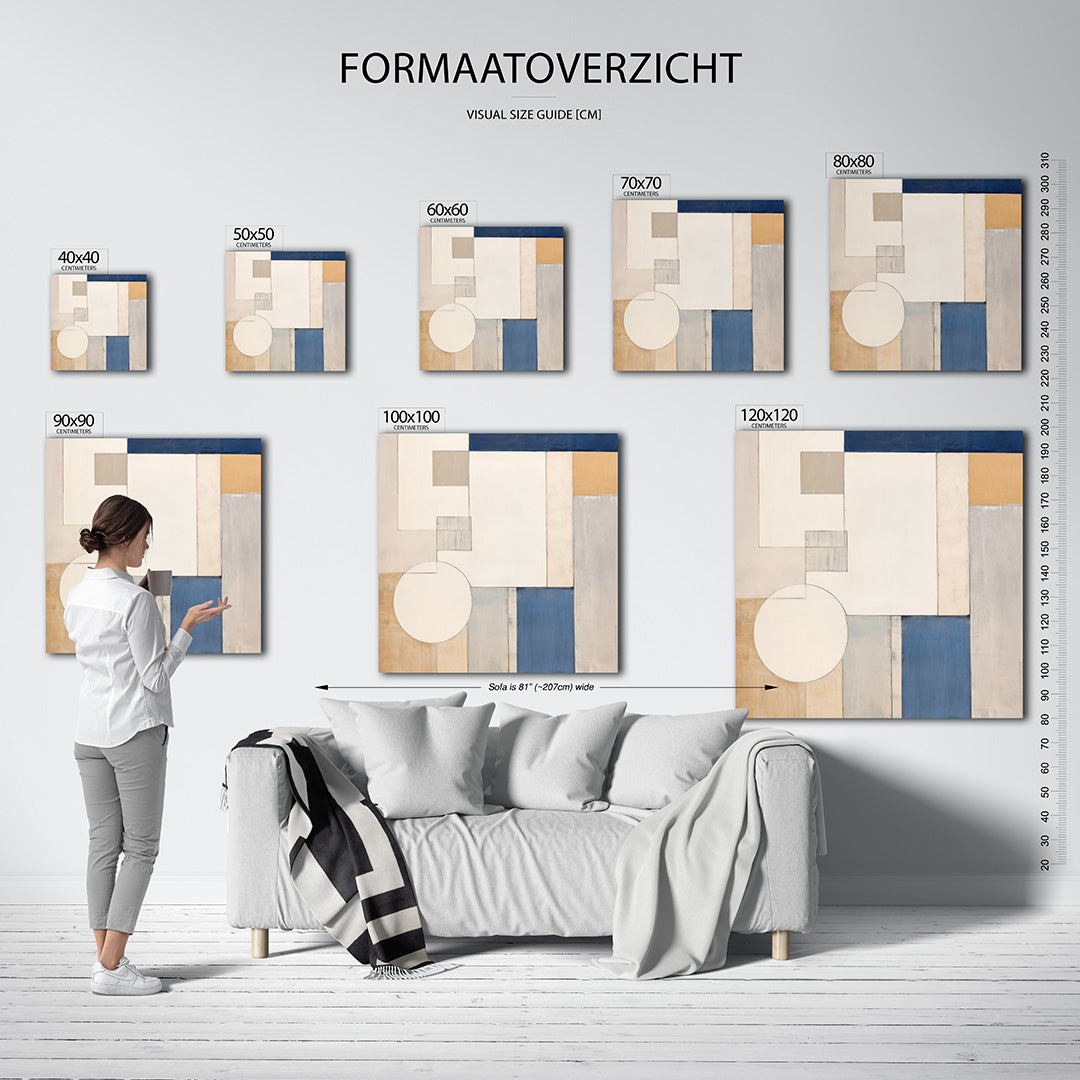 Geometrische vormen compositie Kunstwerk