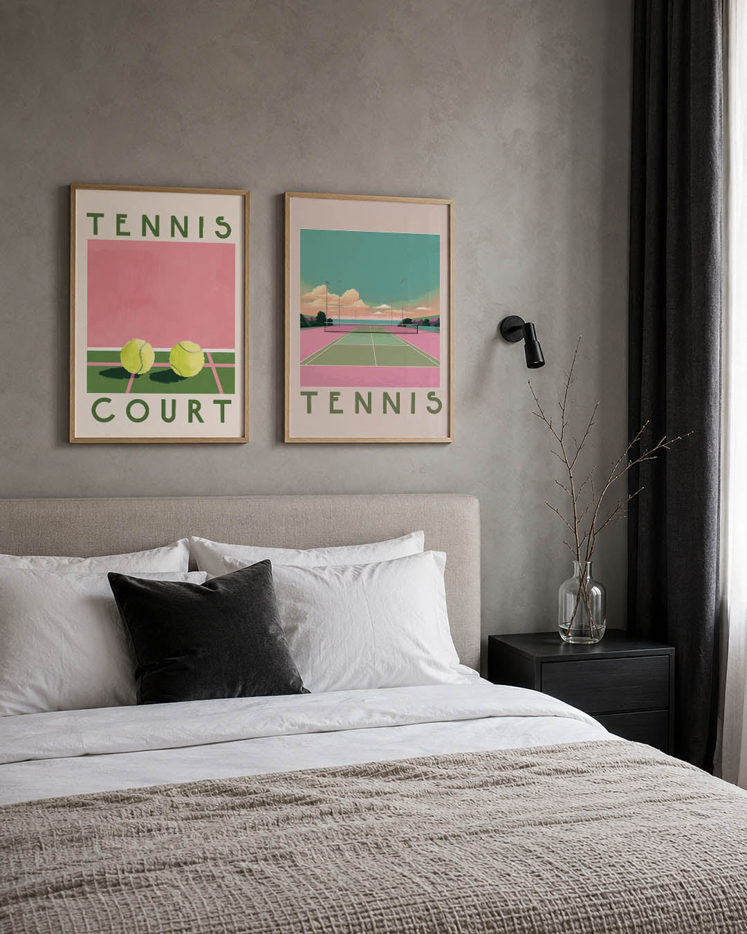 Tennisveld kleuren Posterset