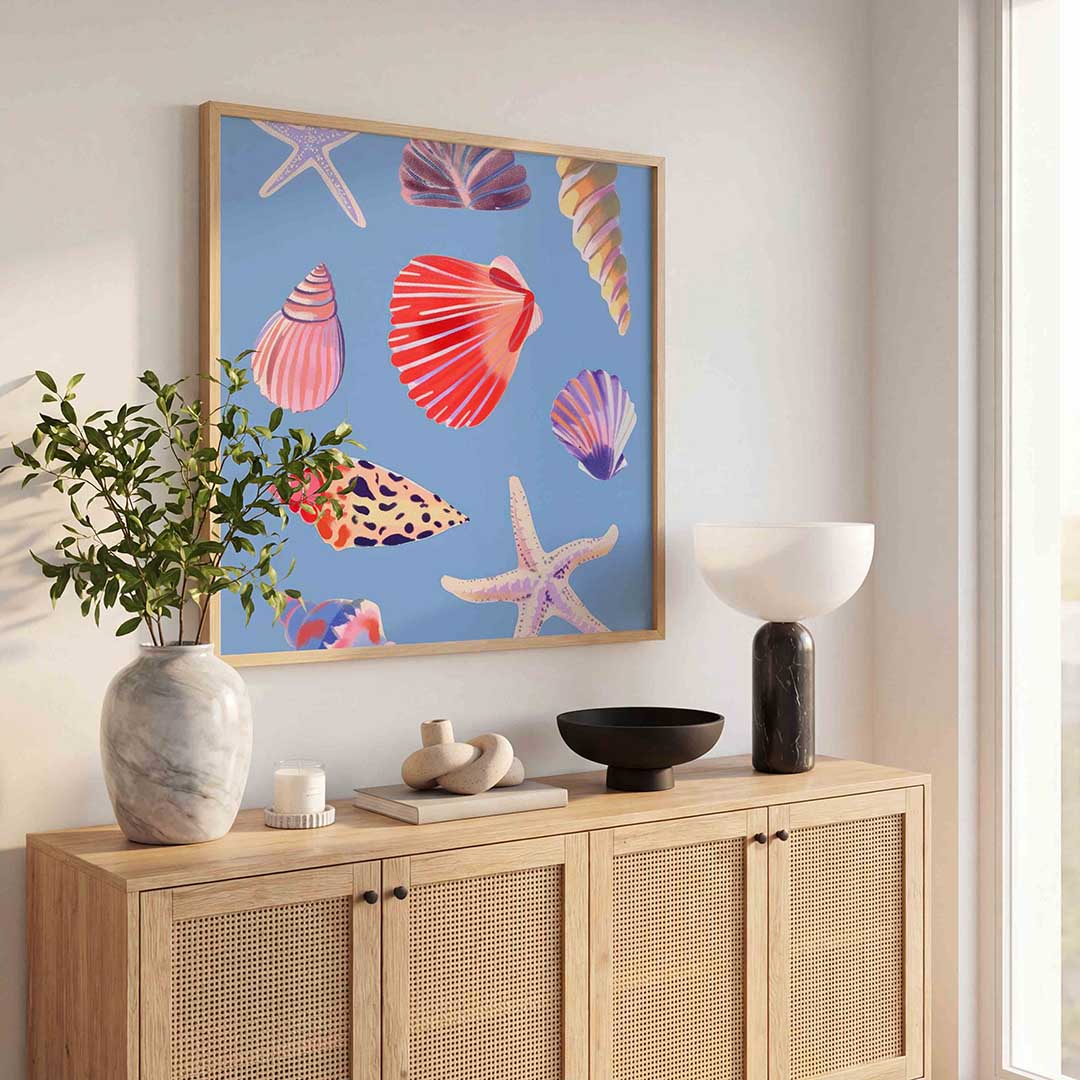 Schelpen en zeesterren Poster