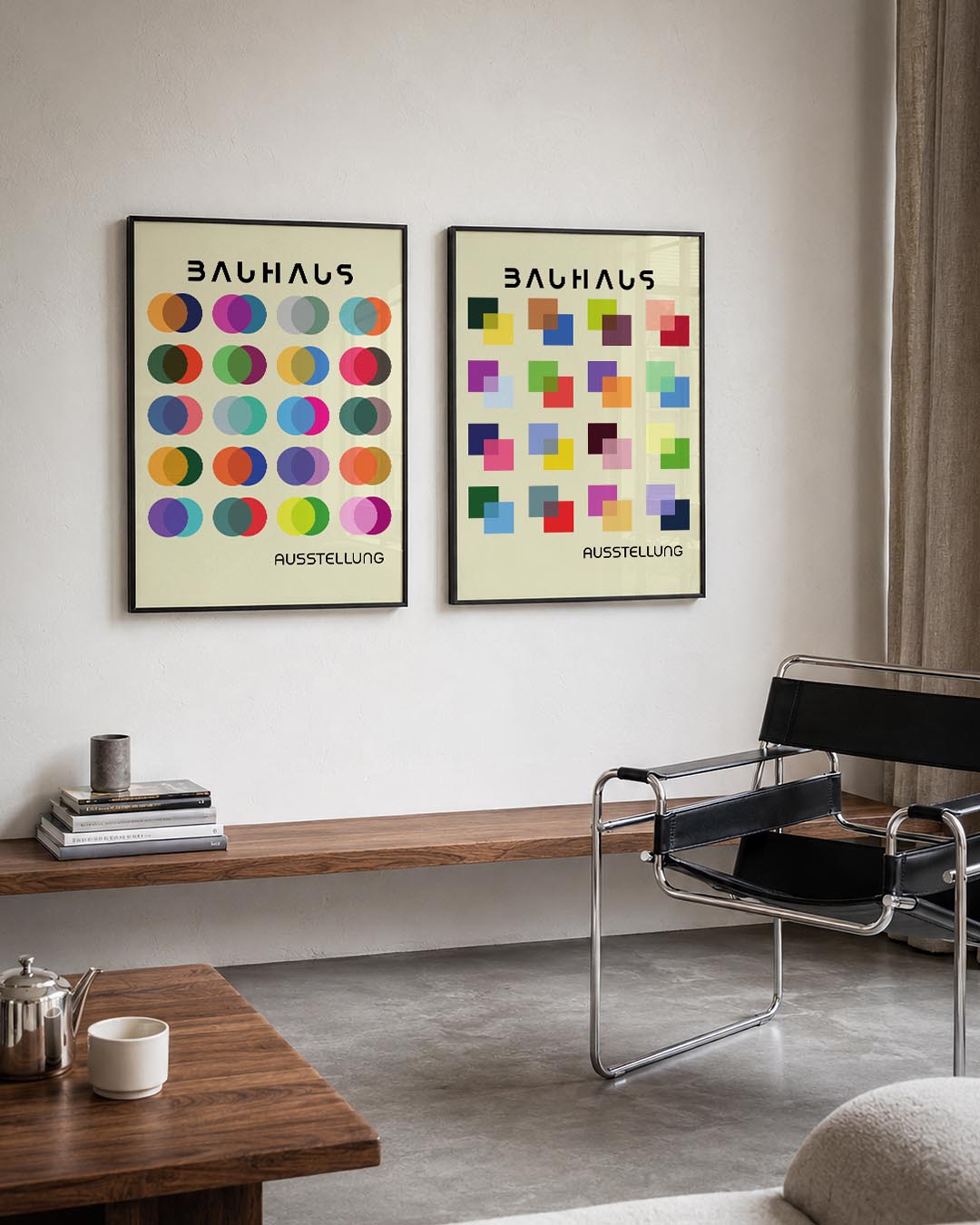 Kleurrijke cirkelritmes Posterset