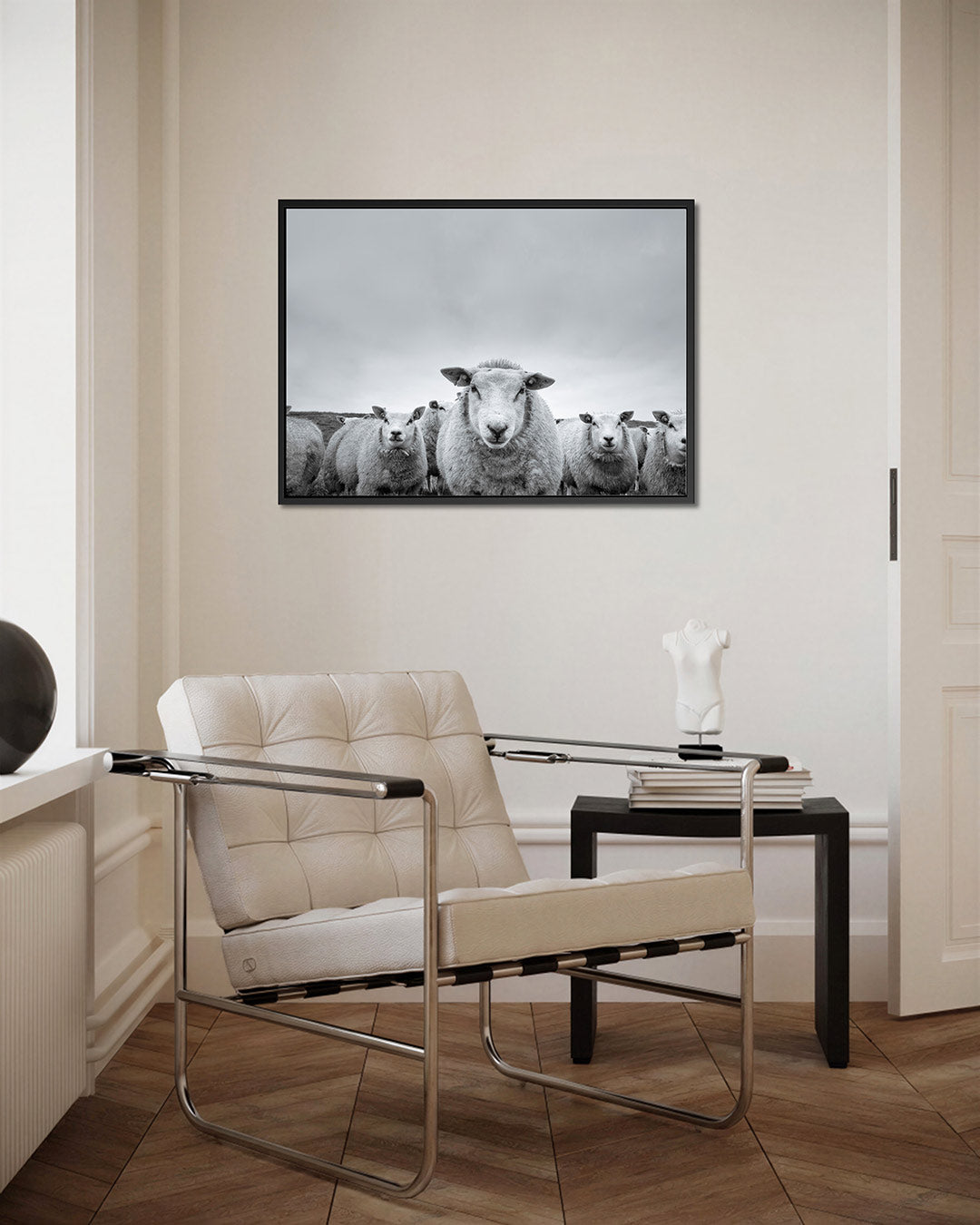 Schapen in de weide Kunstwerk