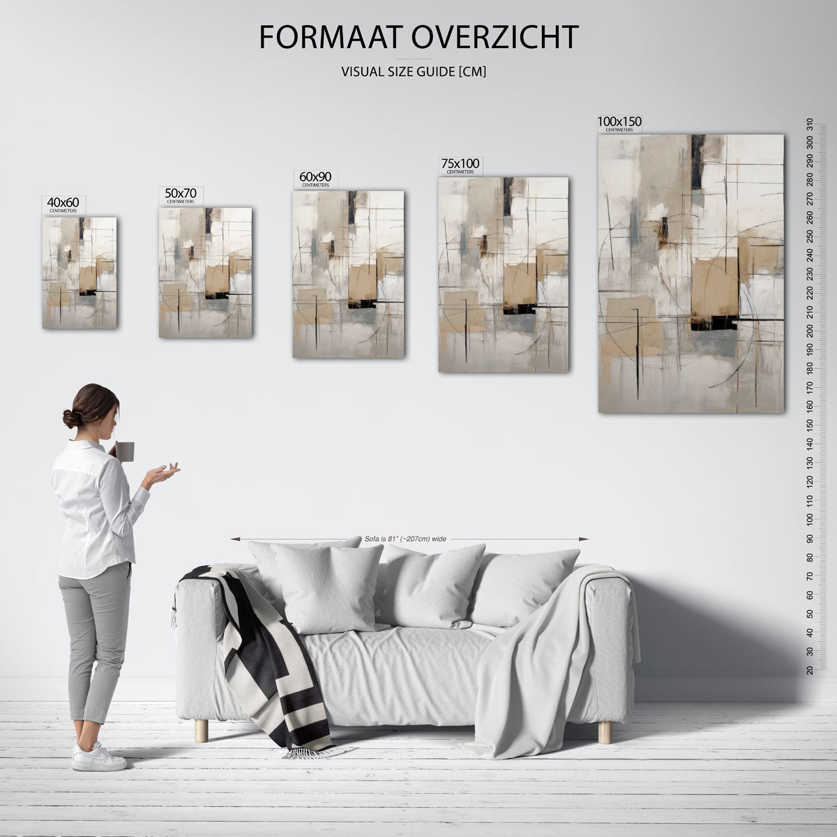 Geometrische lijnen Kunstwerk