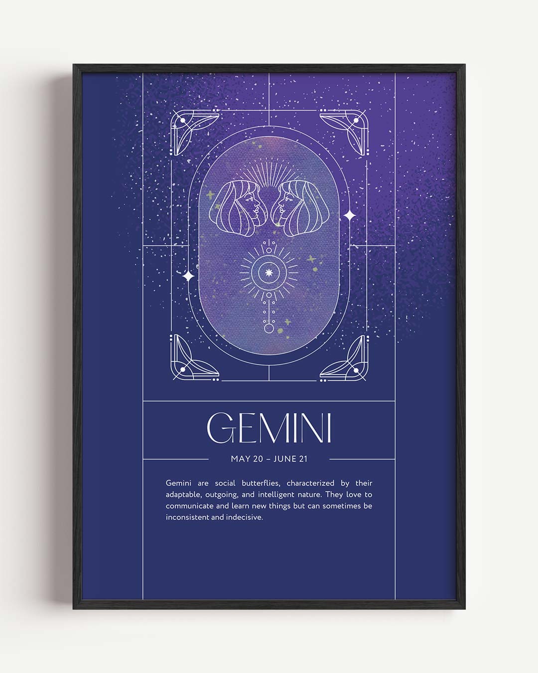 Gemini Zodiac Poster-WallArtistic
