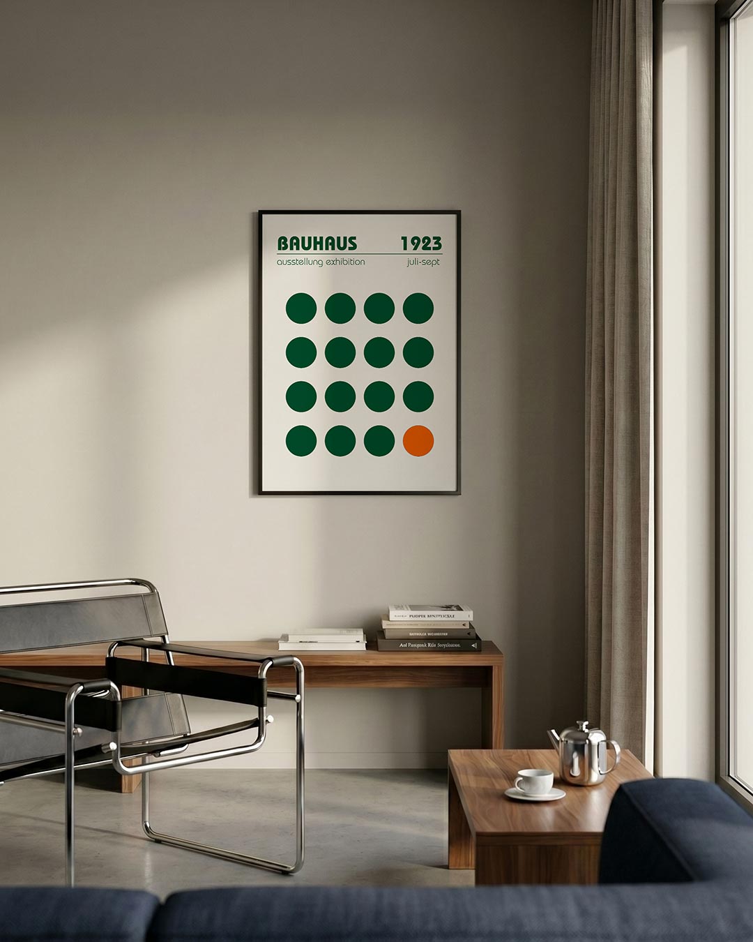 Cirkelpatroon en contrast Poster