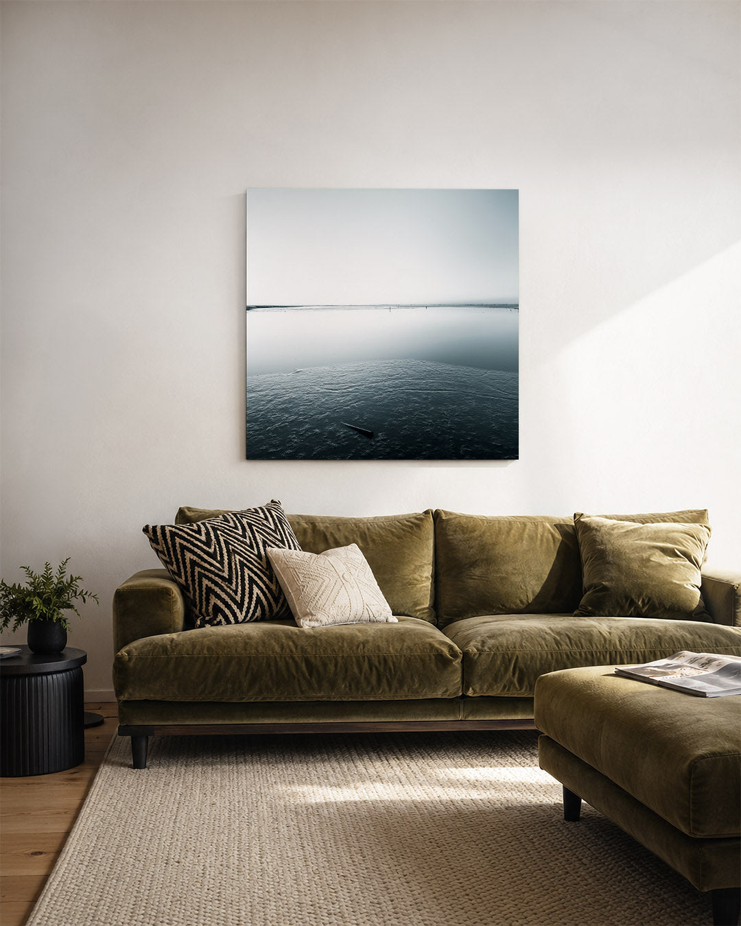 Rustige waterlandschap Kunstwerk