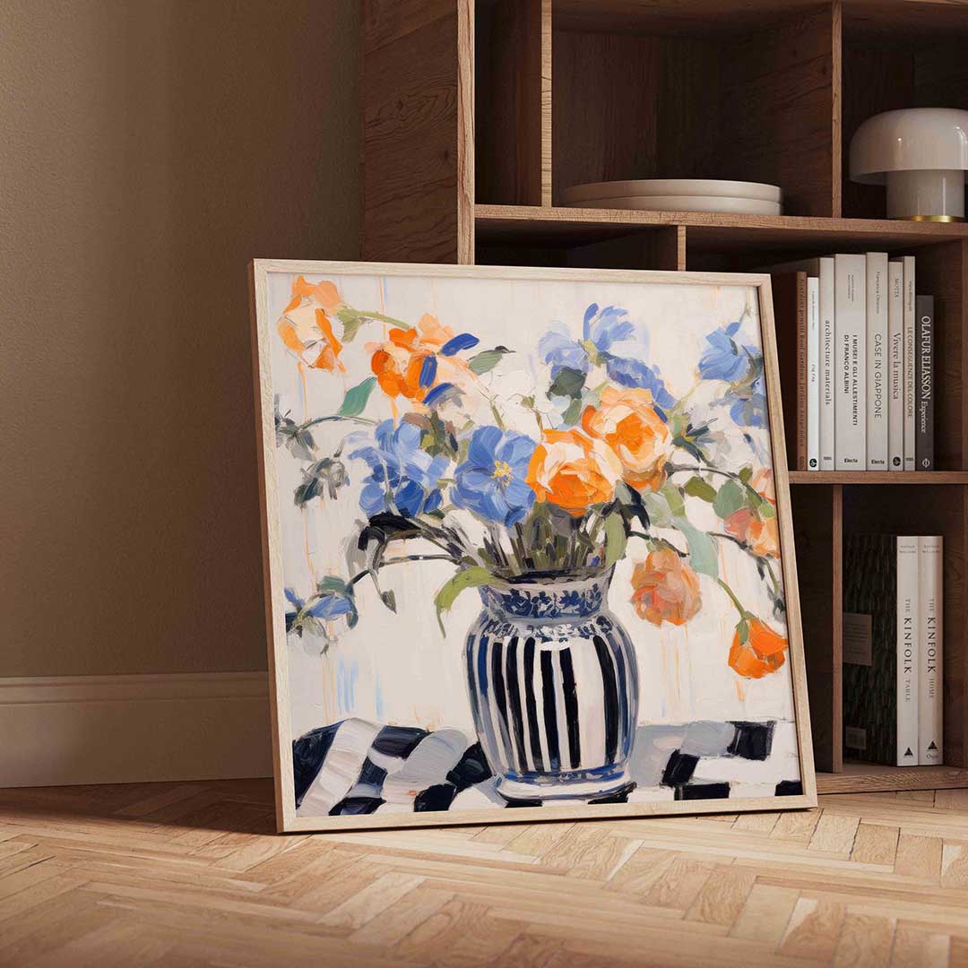 Bloemen in vaas Poster