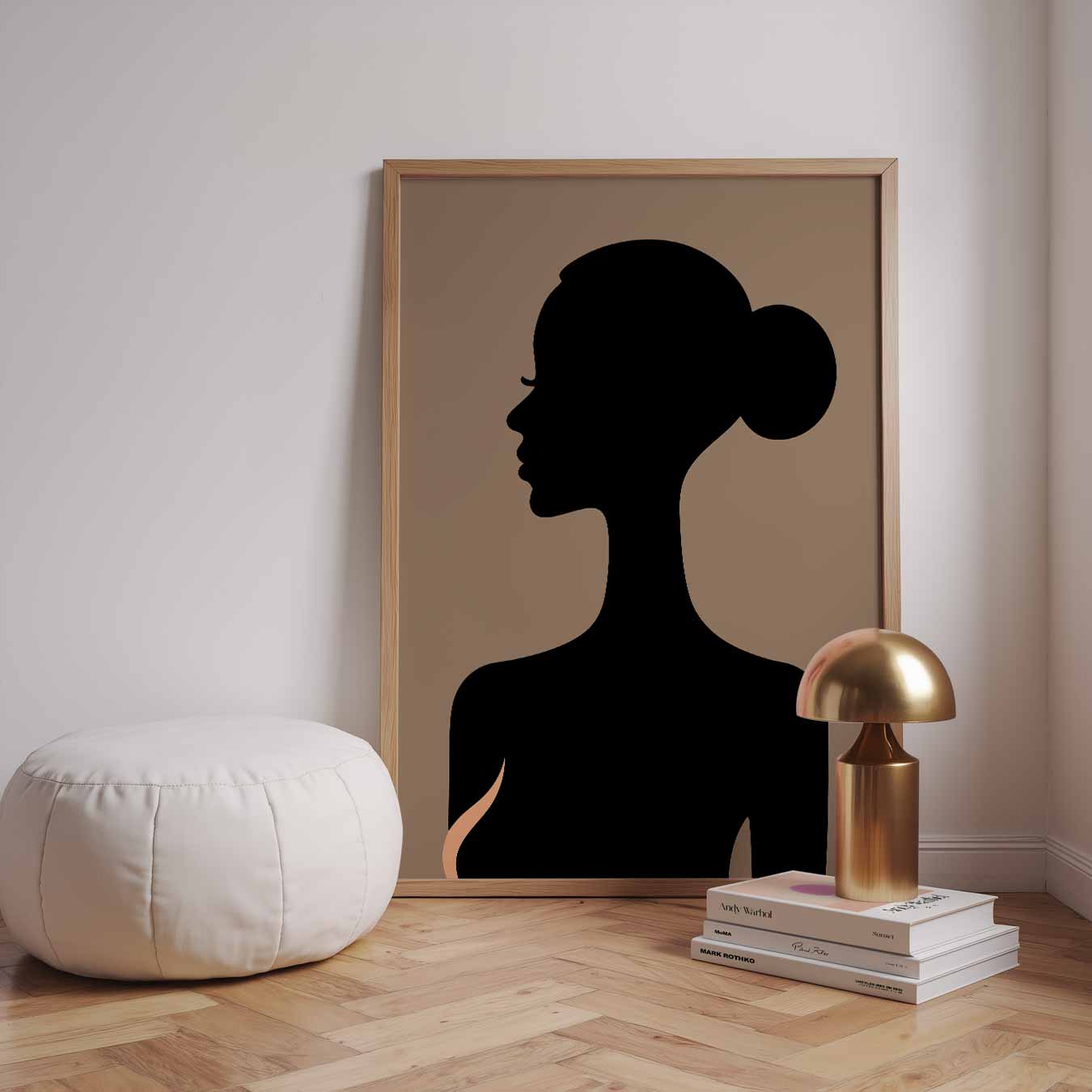 Elegante Silhouet Vrouw Poster-WallArtistic