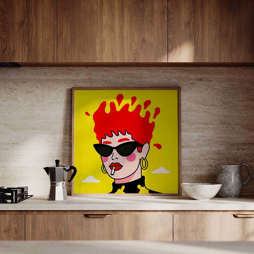 Vrouw met rode haren Poster