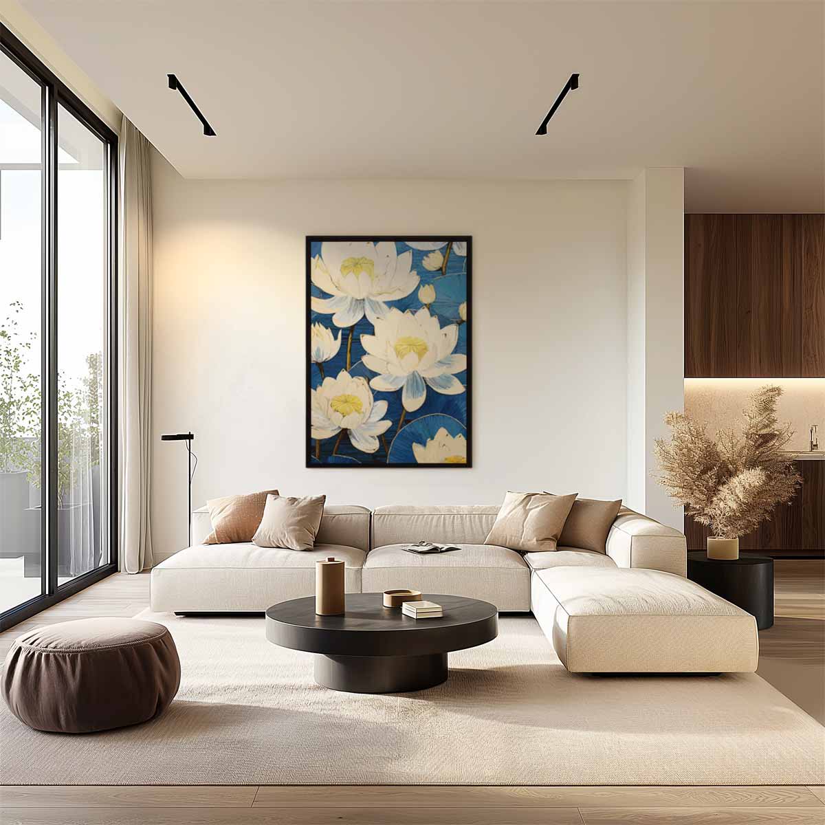 Droomachtige Waterlelies Kunstwerk-canvas-dibond-plexiglas-wanddecoratie-WallArtistic