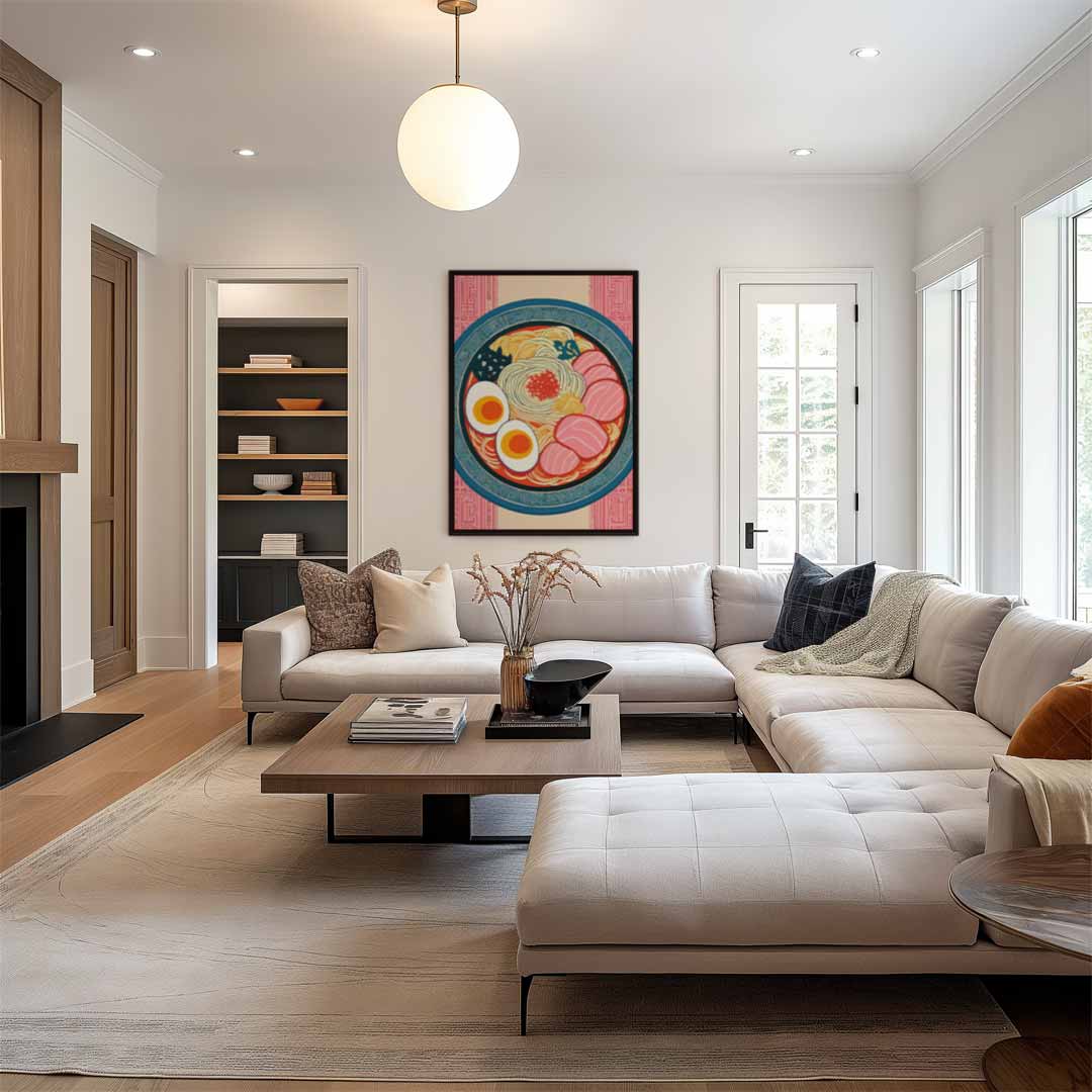 Kleurrijke Ramen Illustratie Kunstwerk-canvas-dibond-plexiglas-wanddecoratie-WallArtistic