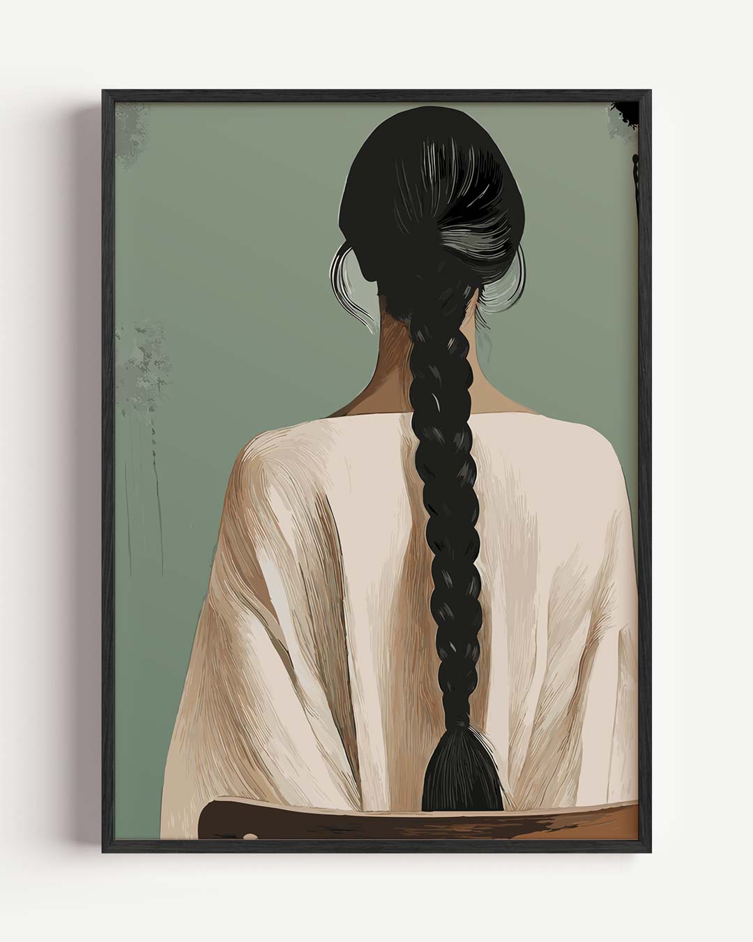 Mystieke Vlecht Portret Poster-WallArtistic