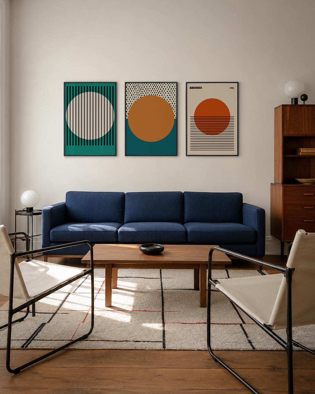 Ovaal en lijnen Posterset