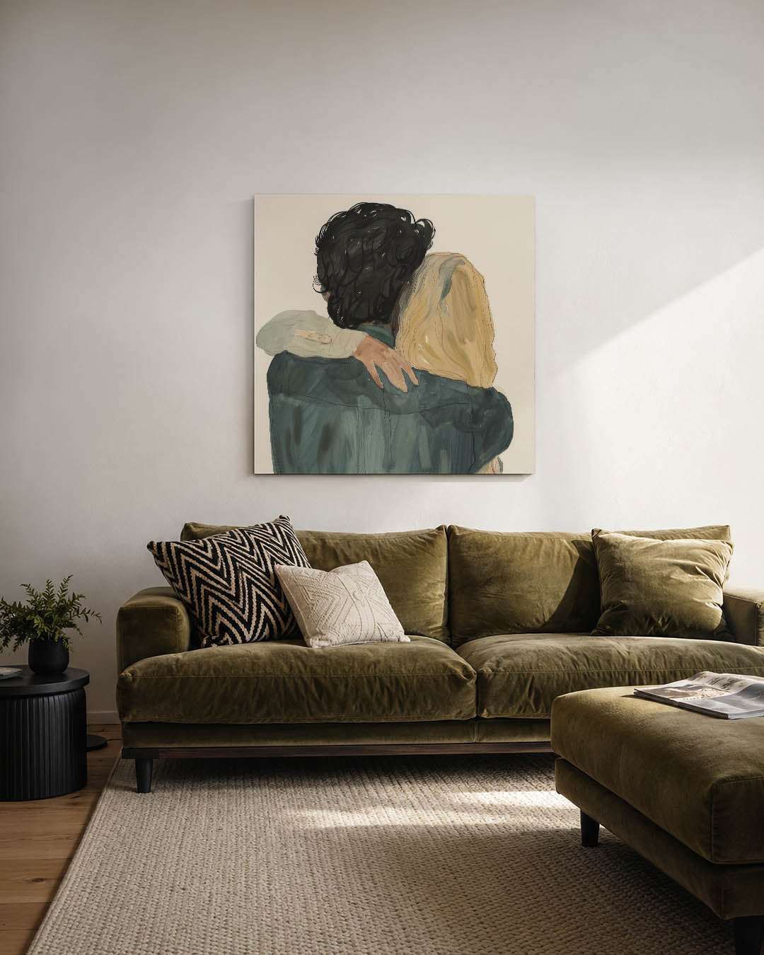Intieme omhelzing Kunstwerk