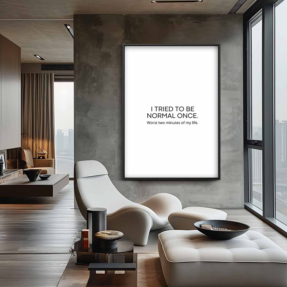 Grappige Quote Poster Kunstwerk-canvas-dibond-plexiglas-wanddecoratie-WallArtistic