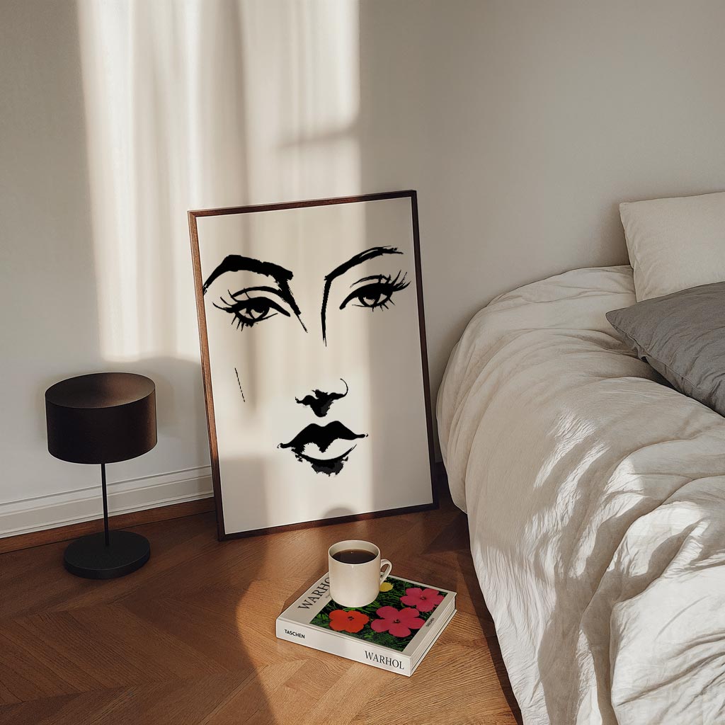 Minimalistische Gezichtskunst Poster-WallArtistic