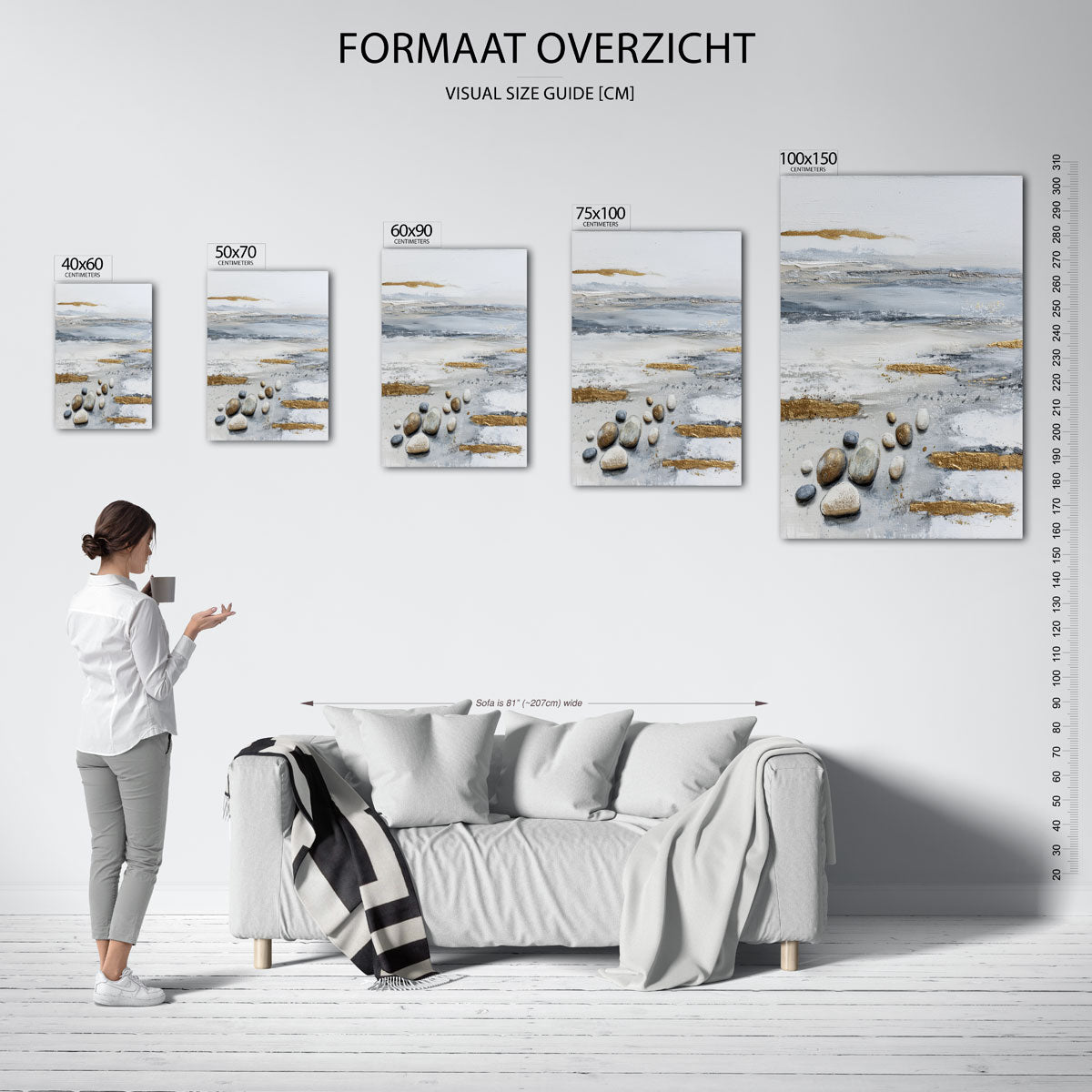 Rustige kustlijn Kunstwerk