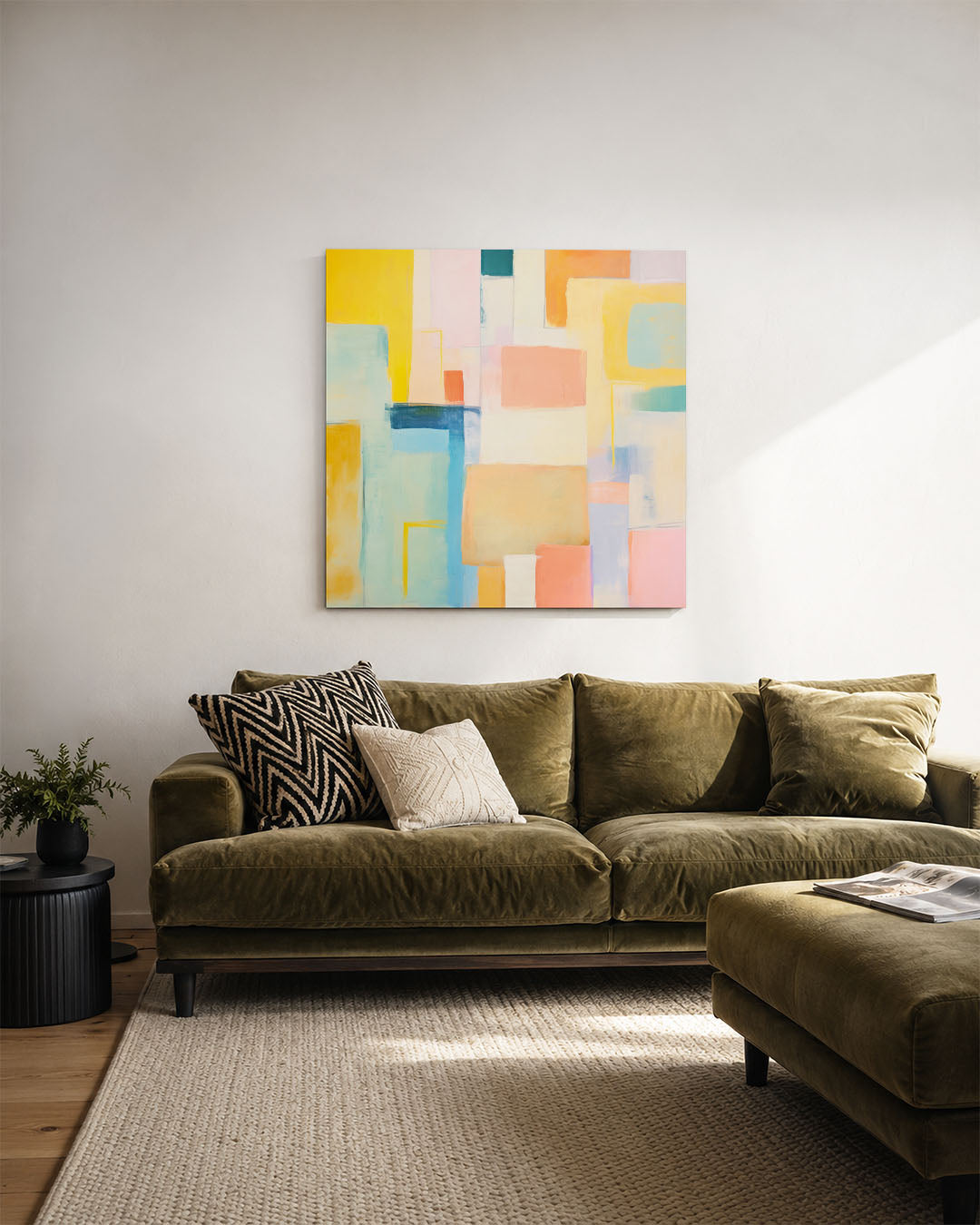 Kleurrijke geometrie Kunstwerk