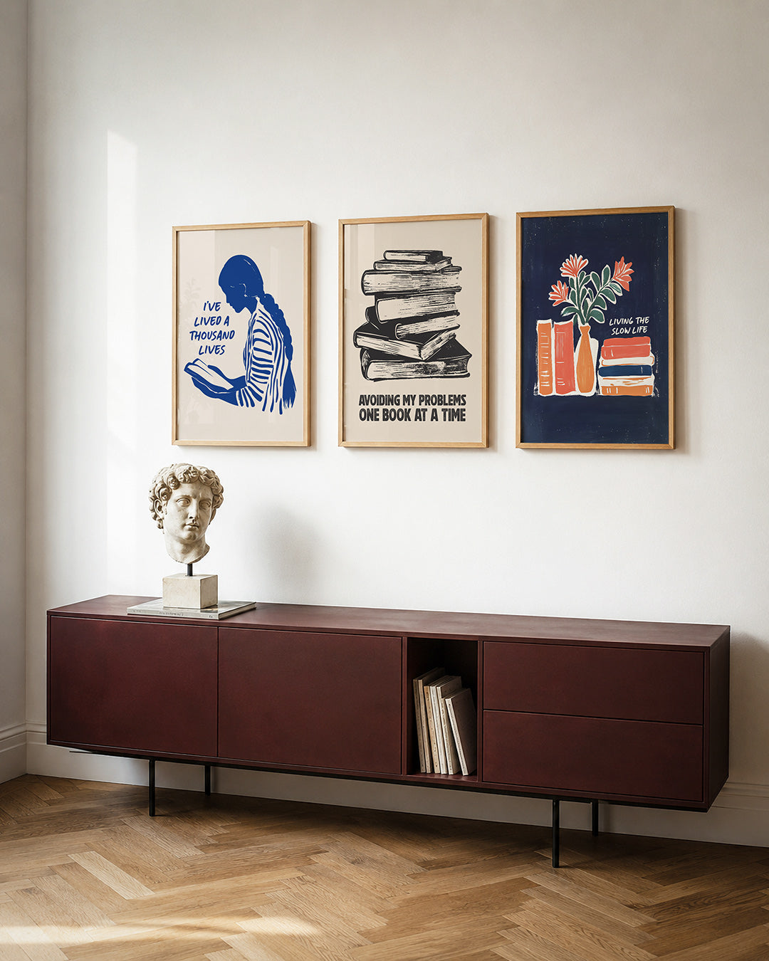 Silhouet en tekst Posterset