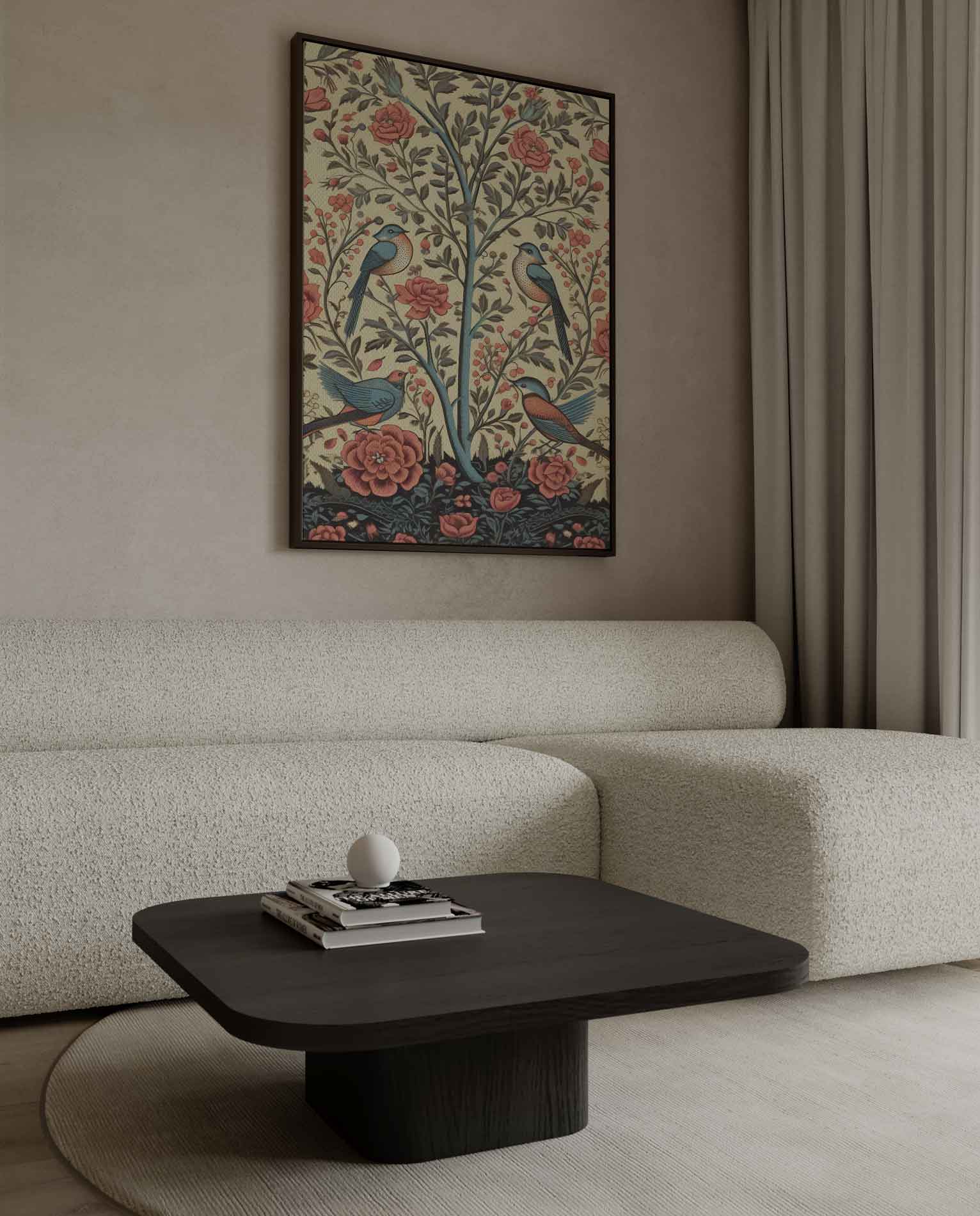 Vliegende Vrienden in Bloemenpracht Kunstwerk-canvas-dibond-plexiglas-wanddecoratie-WallArtistic