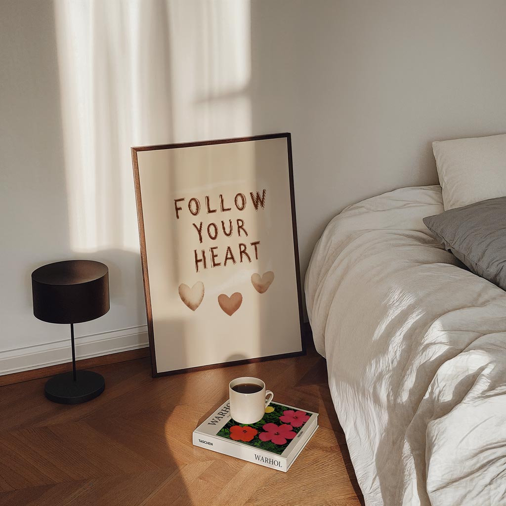 Volg je Hart Poster-WallArtistic