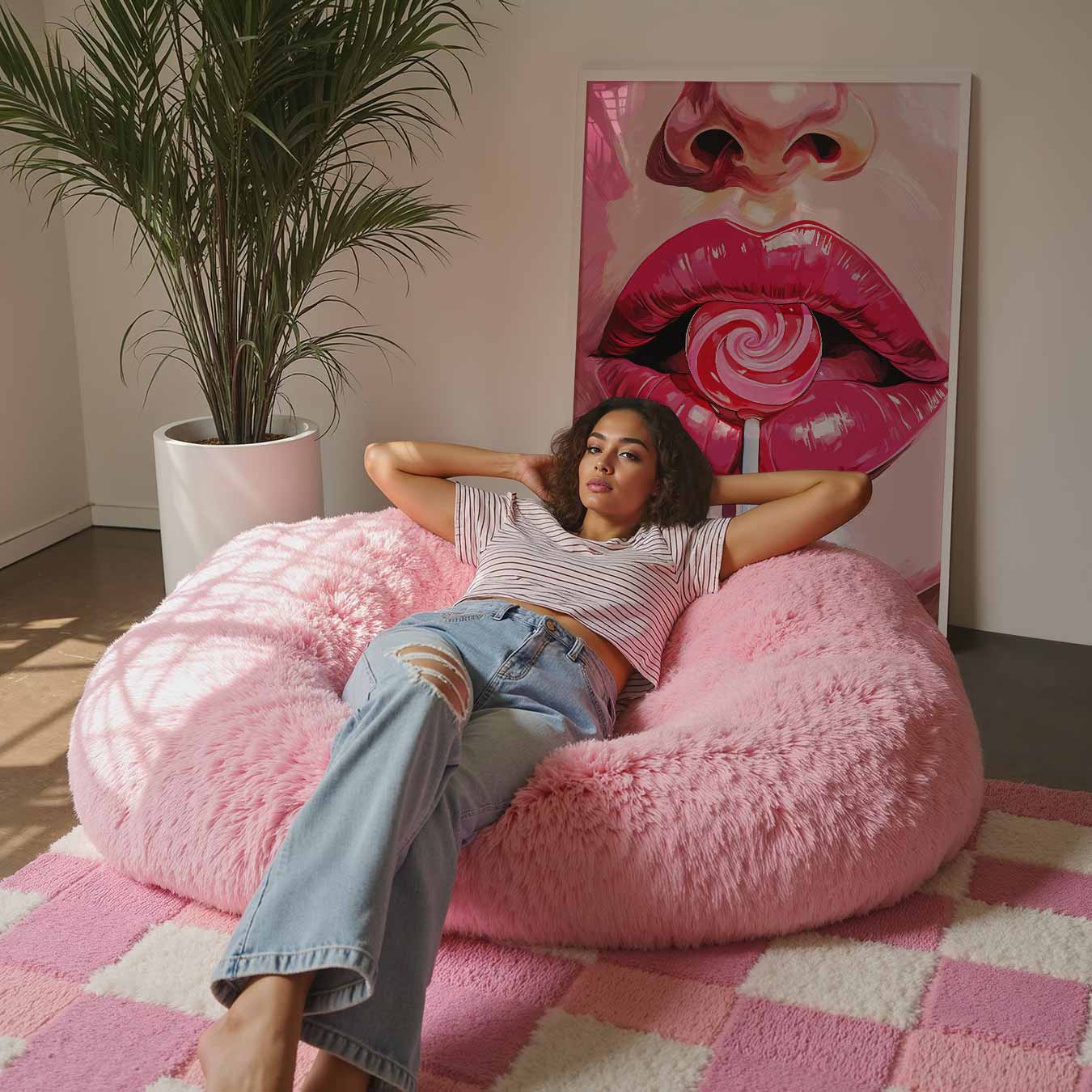 Verleidelijke Lippen Poster-WallArtistic
