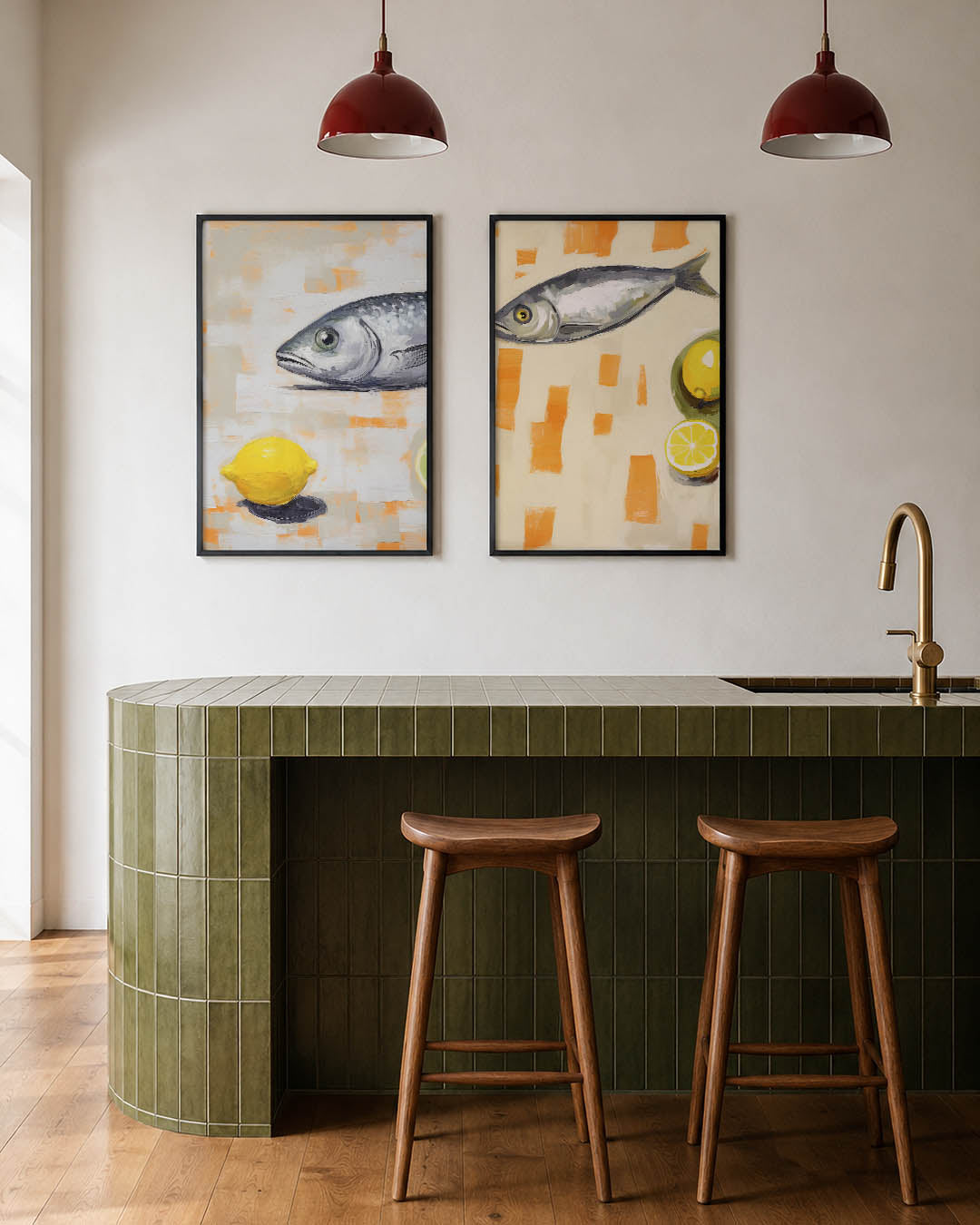 Vorm en citrus Posterset