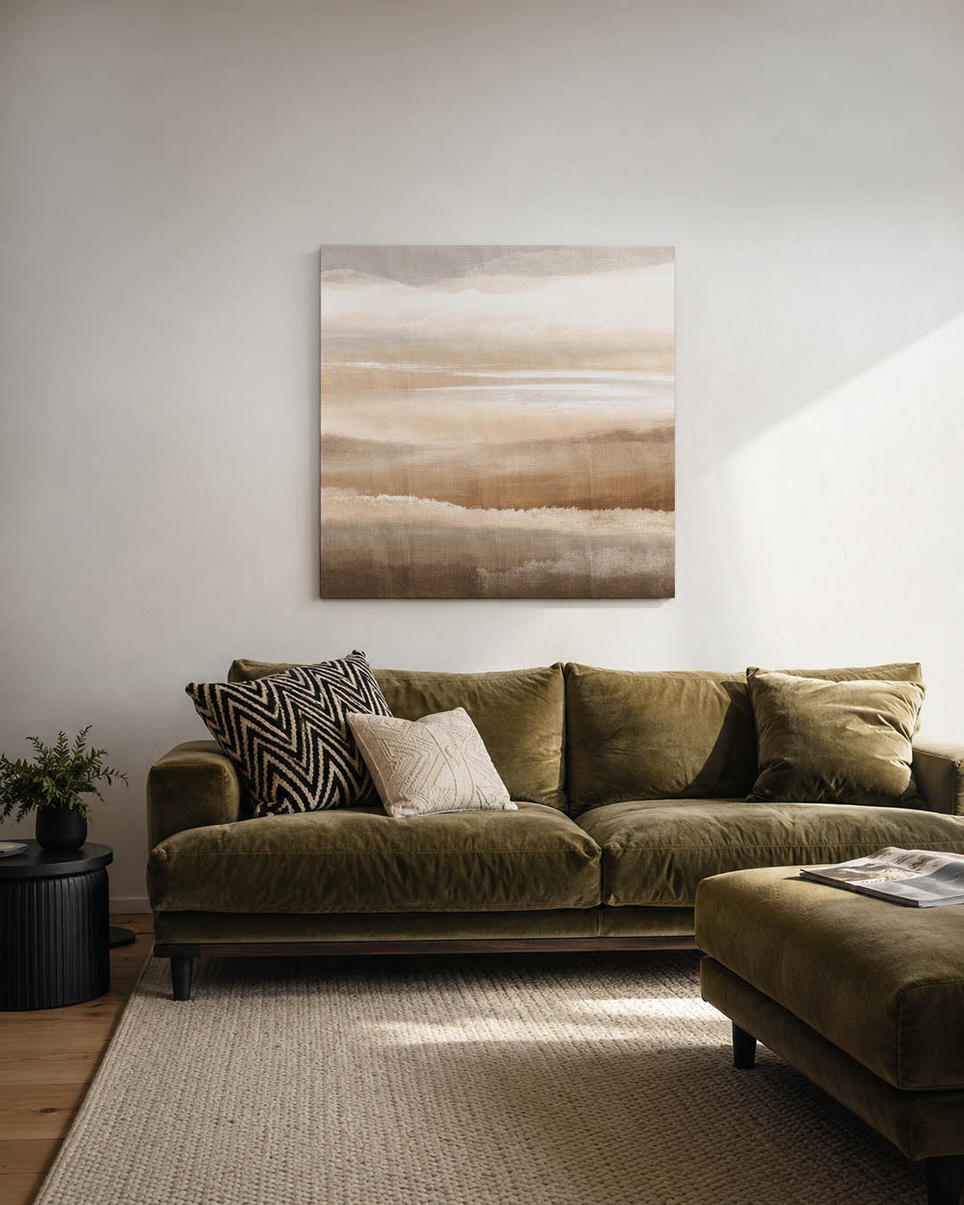 Zachte horizontale lijnen Kunstwerk