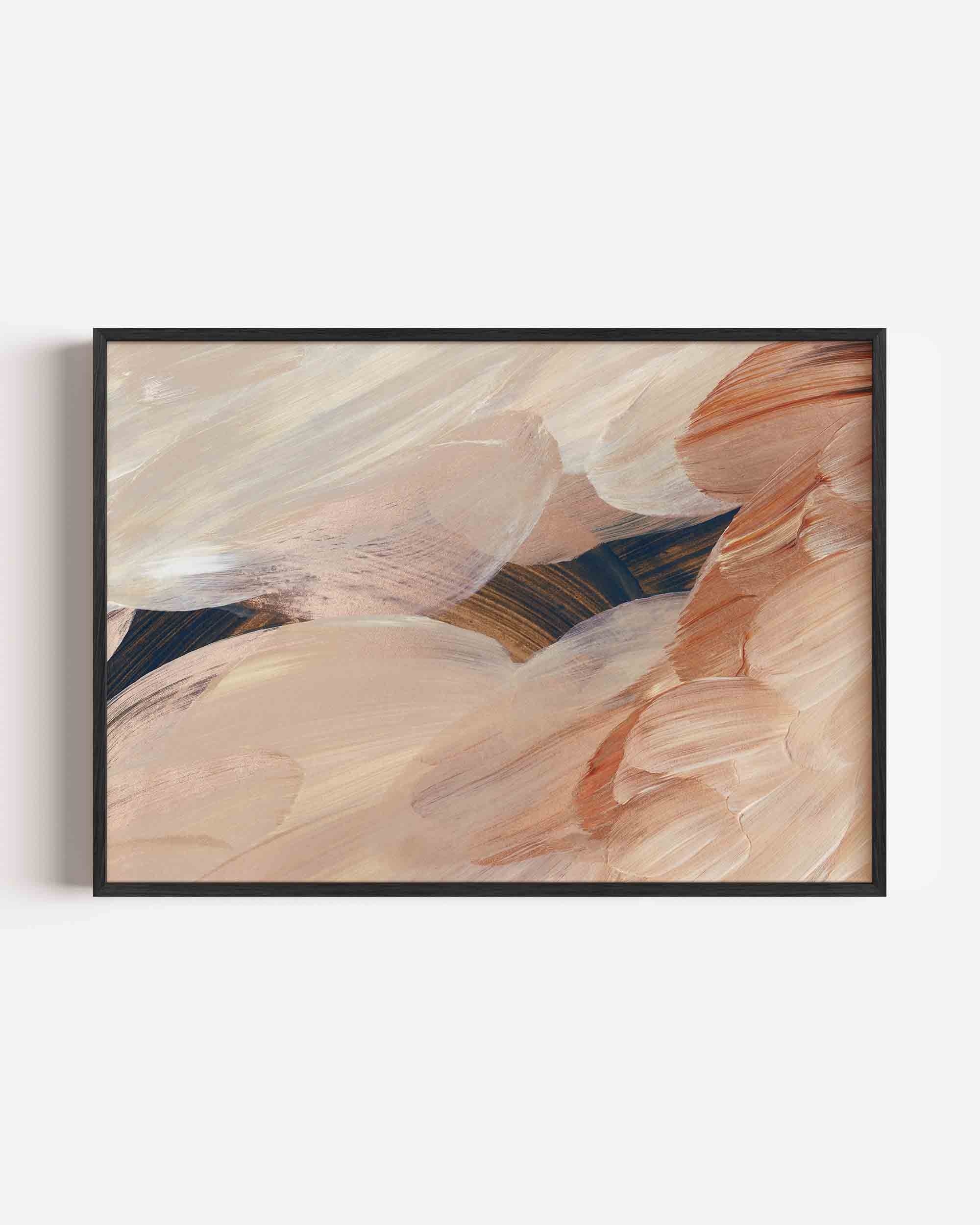 Abstracte penseelstreken Poster