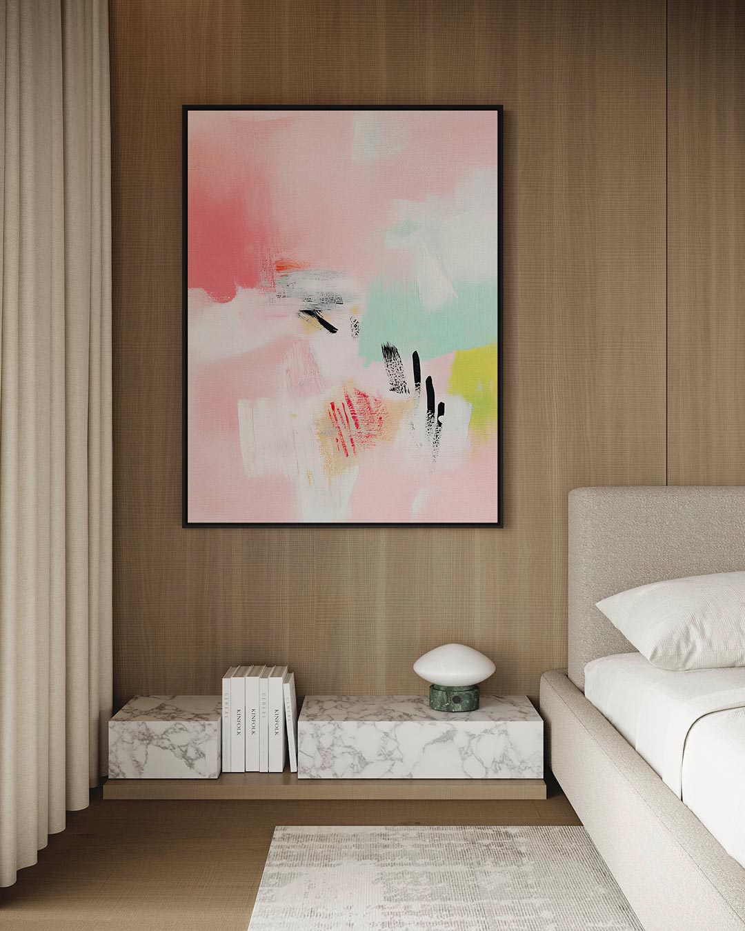 Kleurrijke vegen Kunstwerk