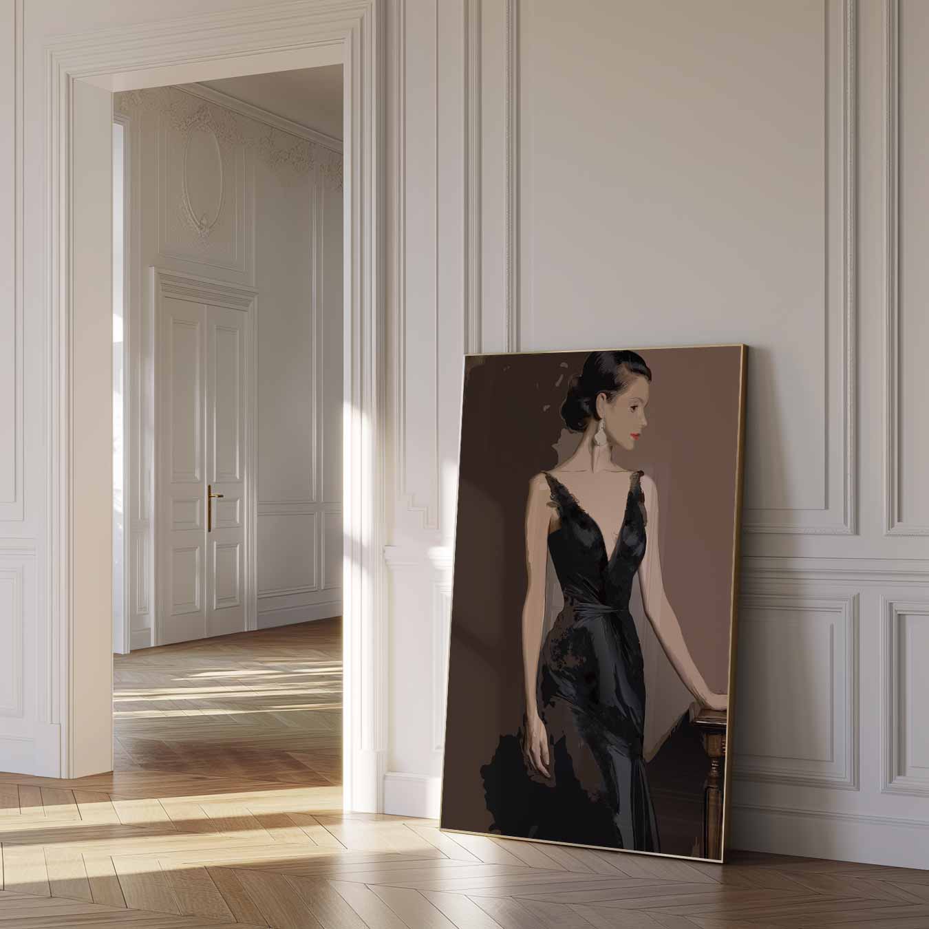 Elegante Avondjurk Poster-WallArtistic