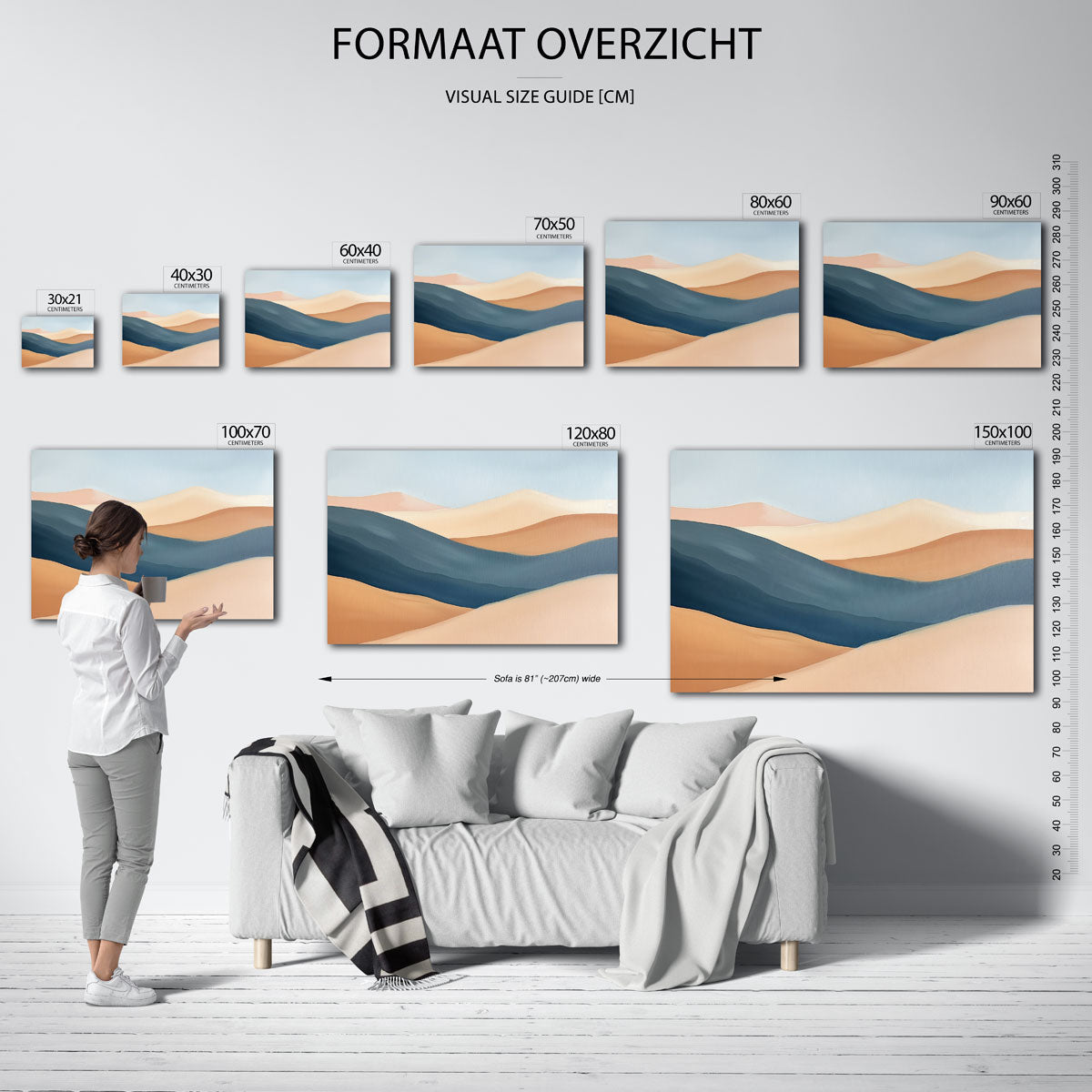 Golvende zandduinen Poster