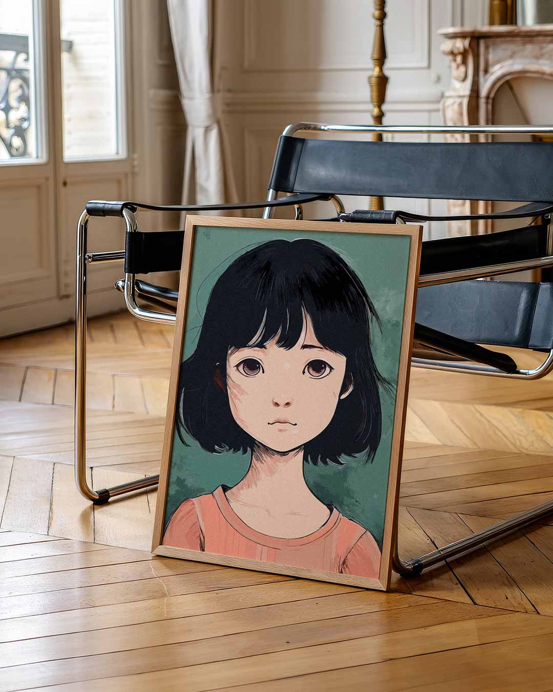 Dromerige Portretkunst Poster-WallArtistic