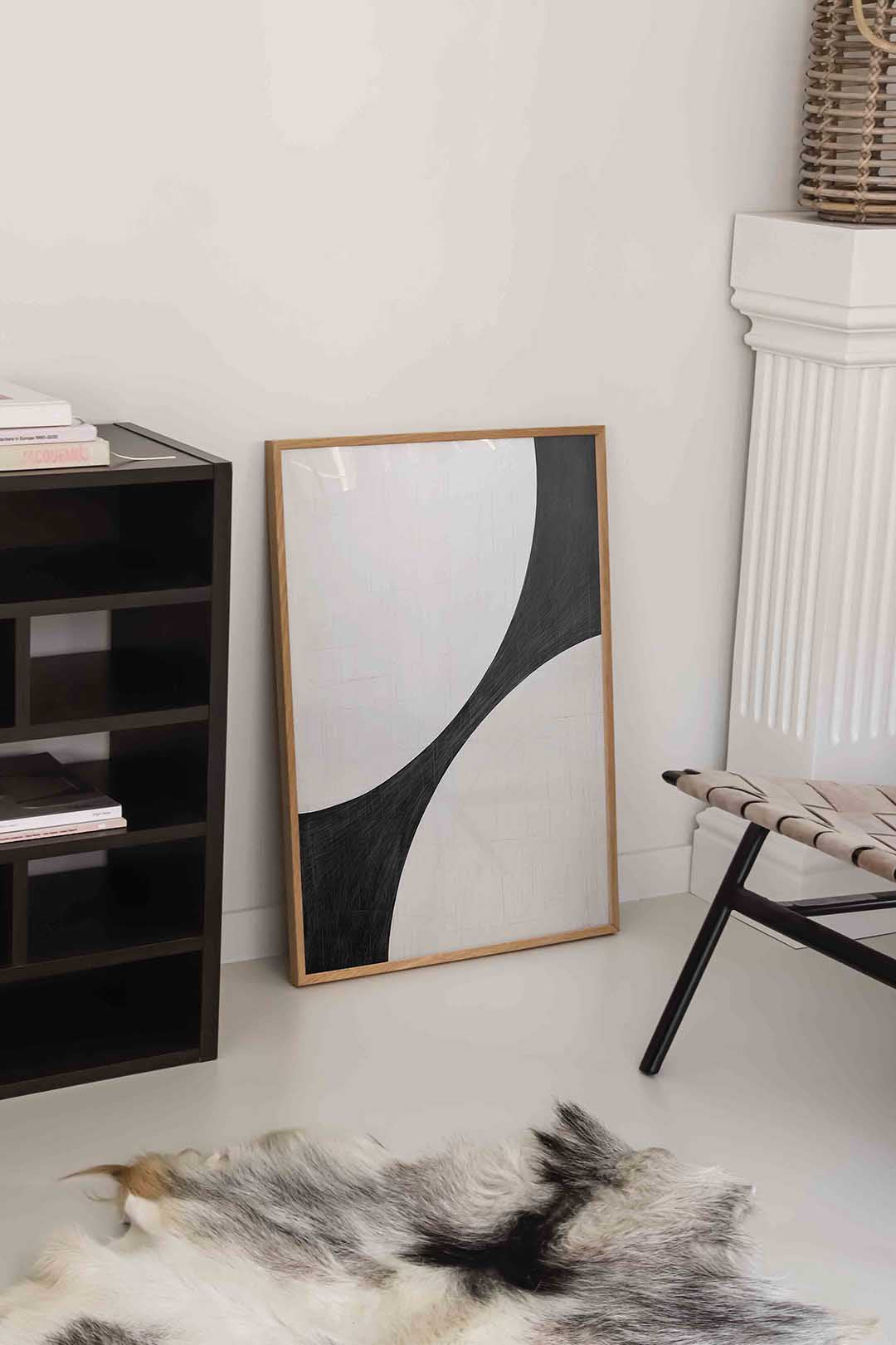Abstracte zwart wit Poster