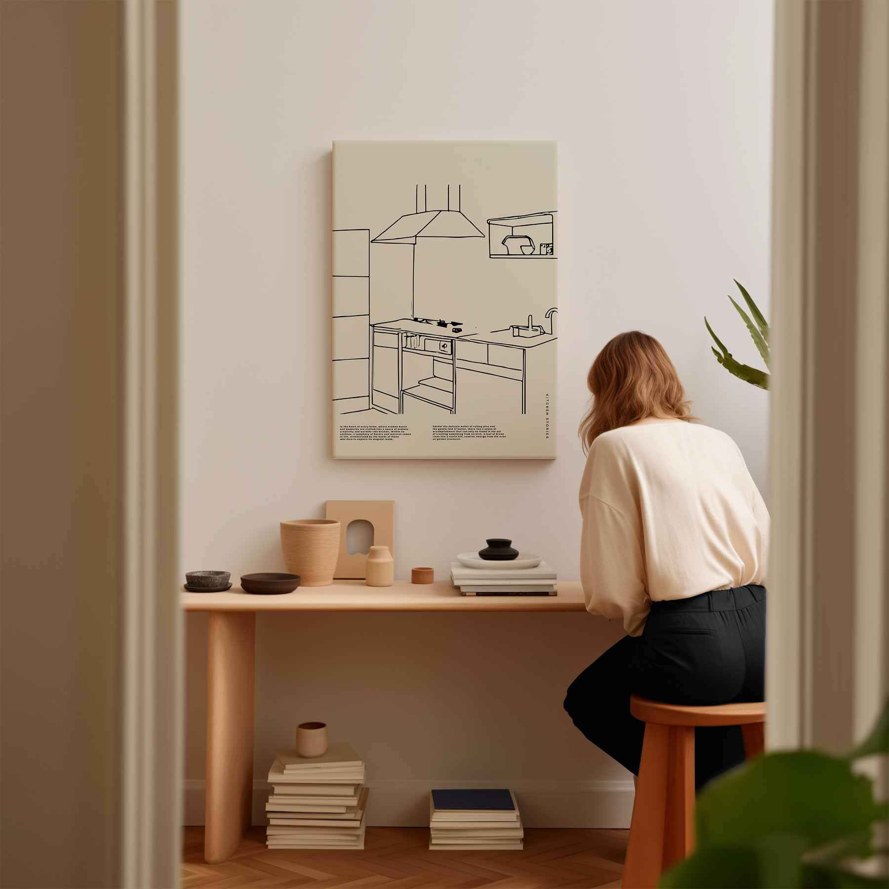 Minimalistische Keukenprint Kunstwerk-canvas-dibond-plexiglas-wanddecoratie-WallArtistic