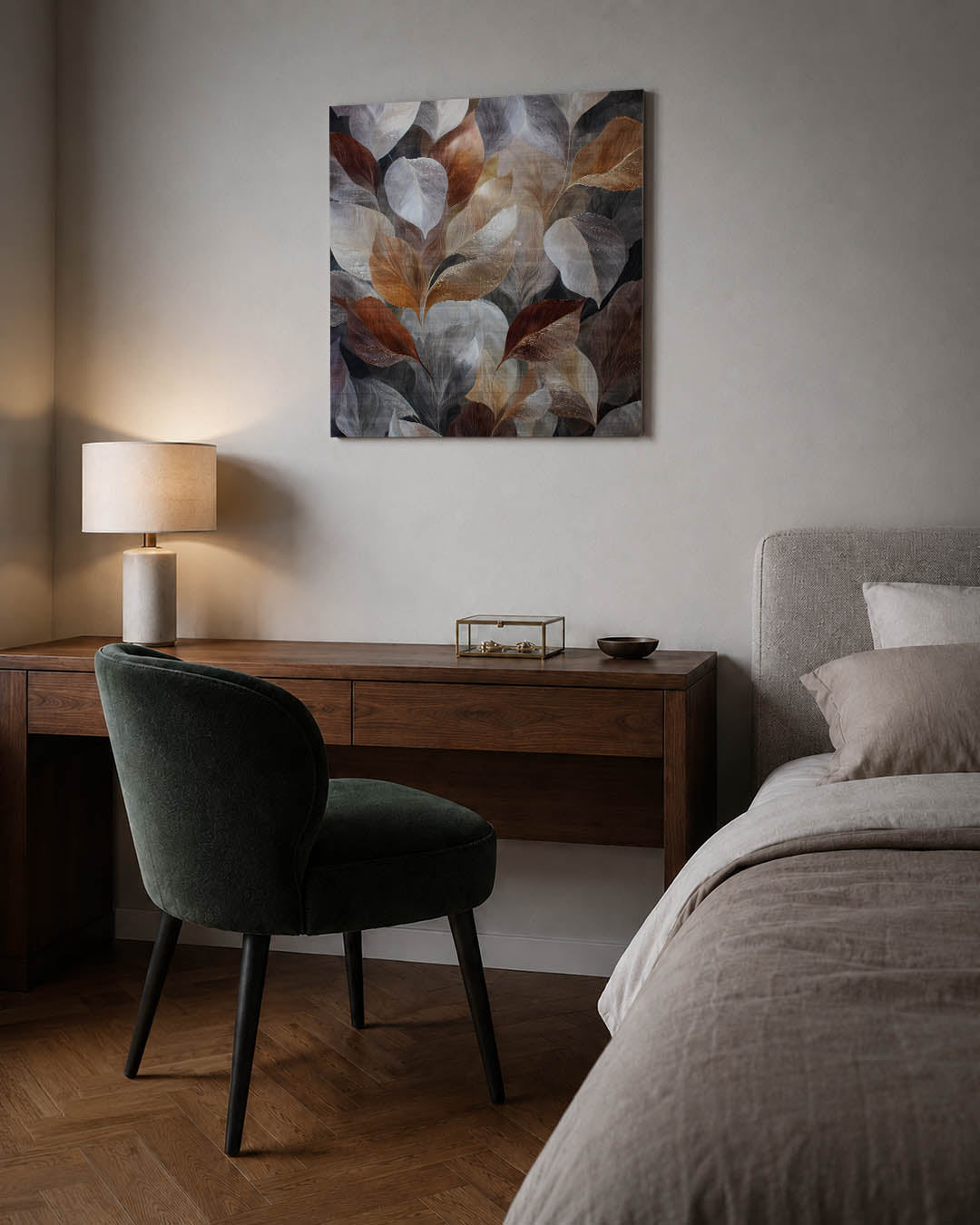 Organische bladvormen Kunstwerk