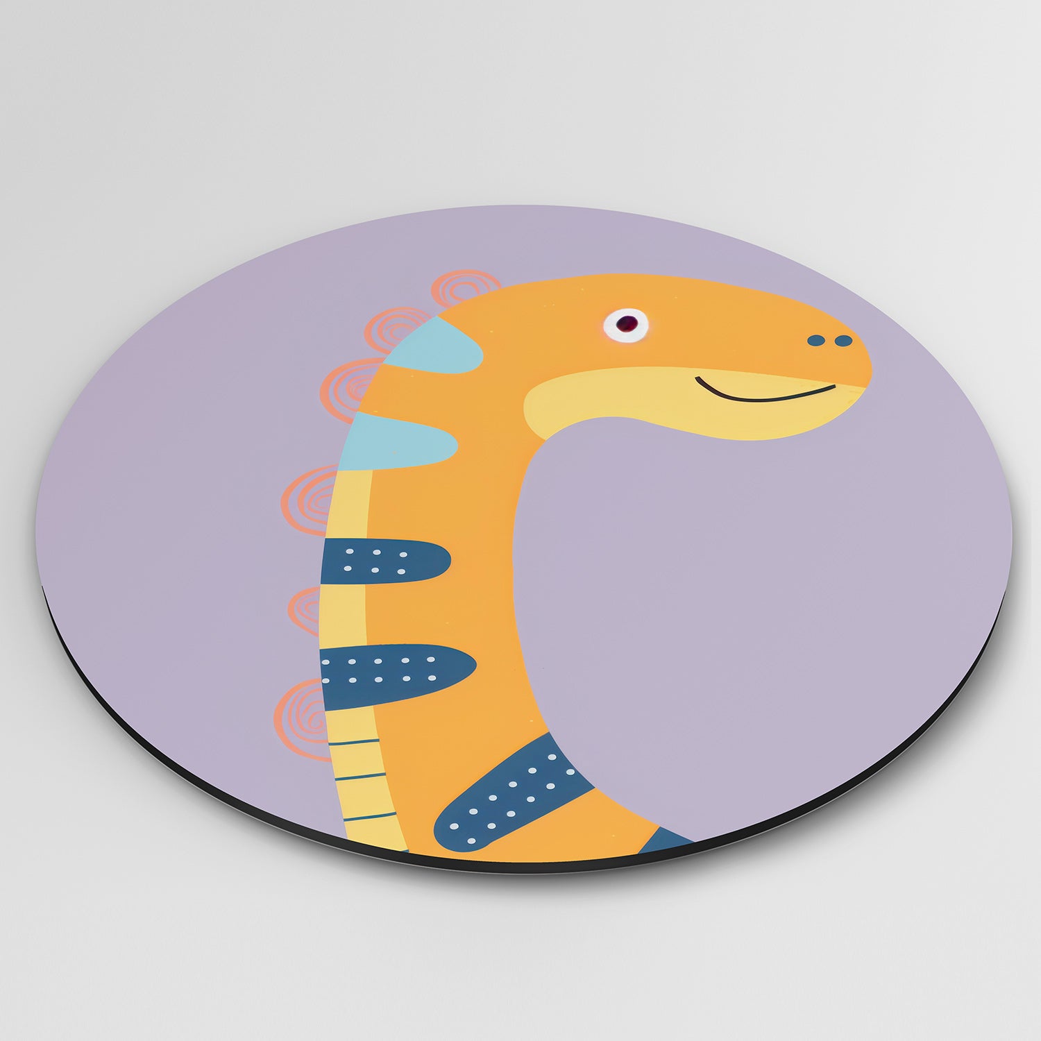 Oranje dinosaurus Muurcirkel