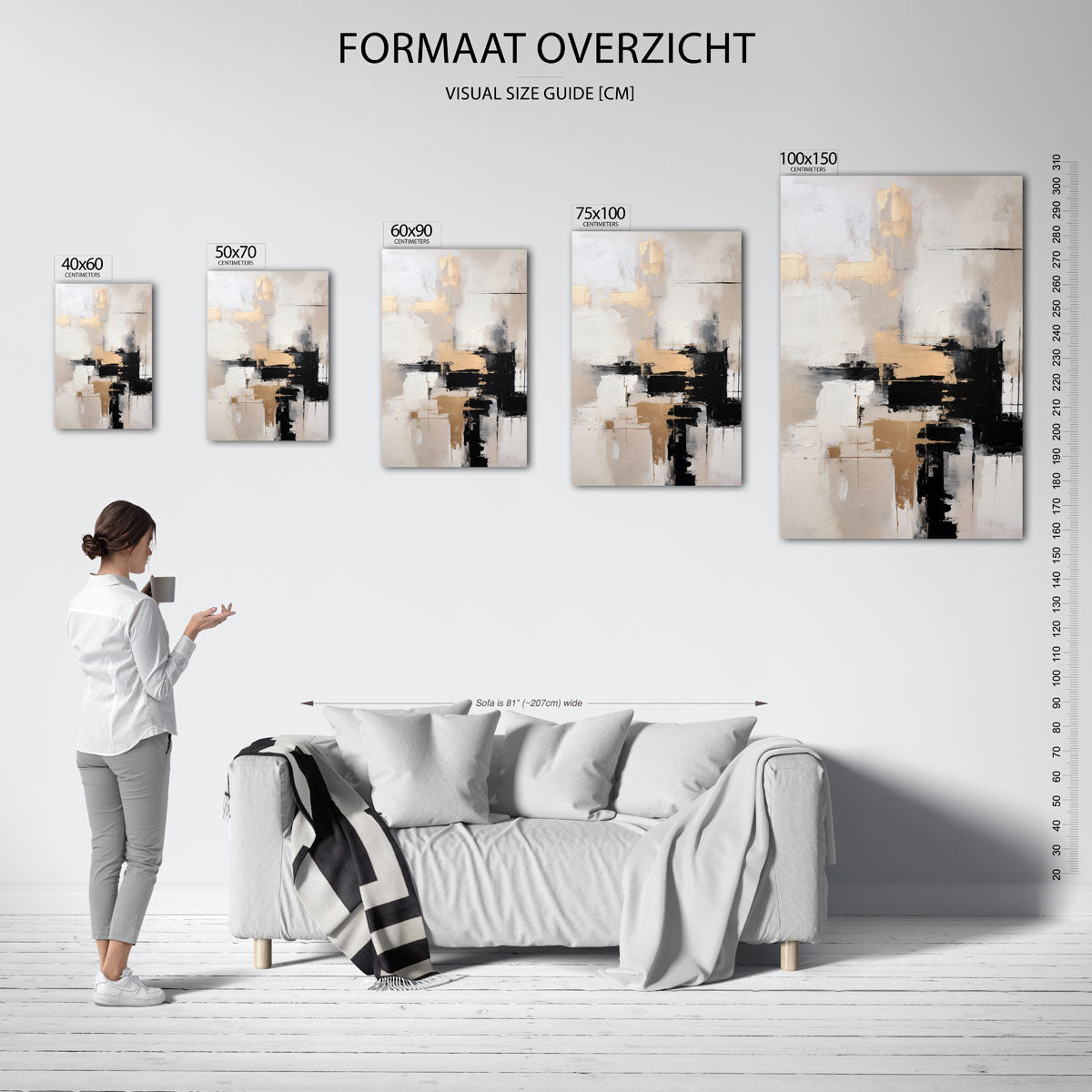 Gelaagde compositie Kunstwerk