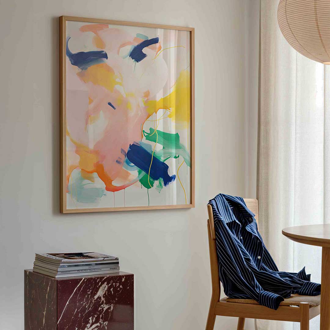Abstracte kleurenexplosie Poster