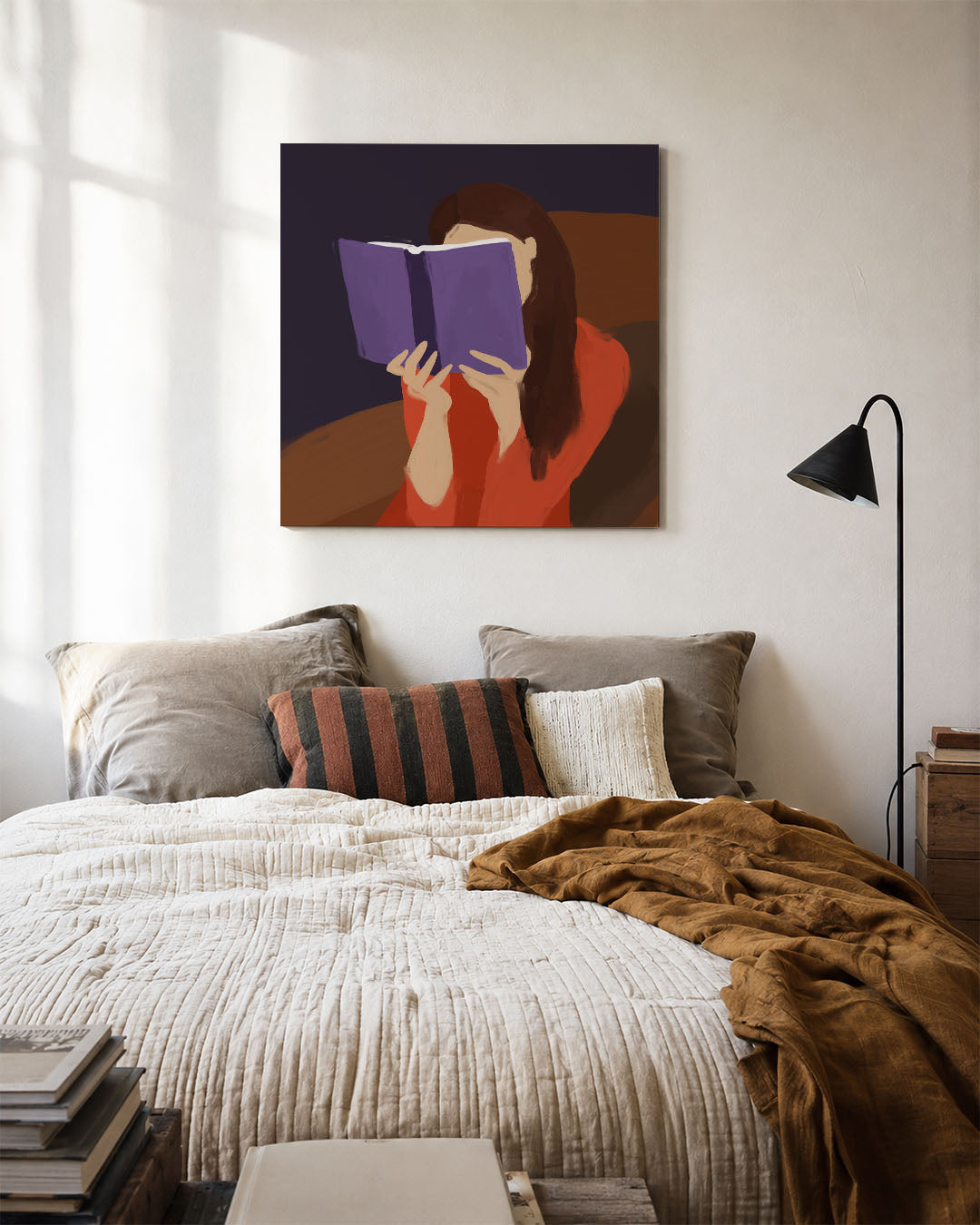 Lezende vrouw Kunstwerk