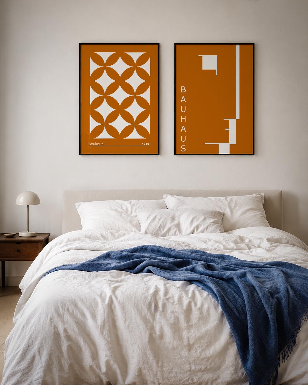 Vormenspel in oranje Posterset