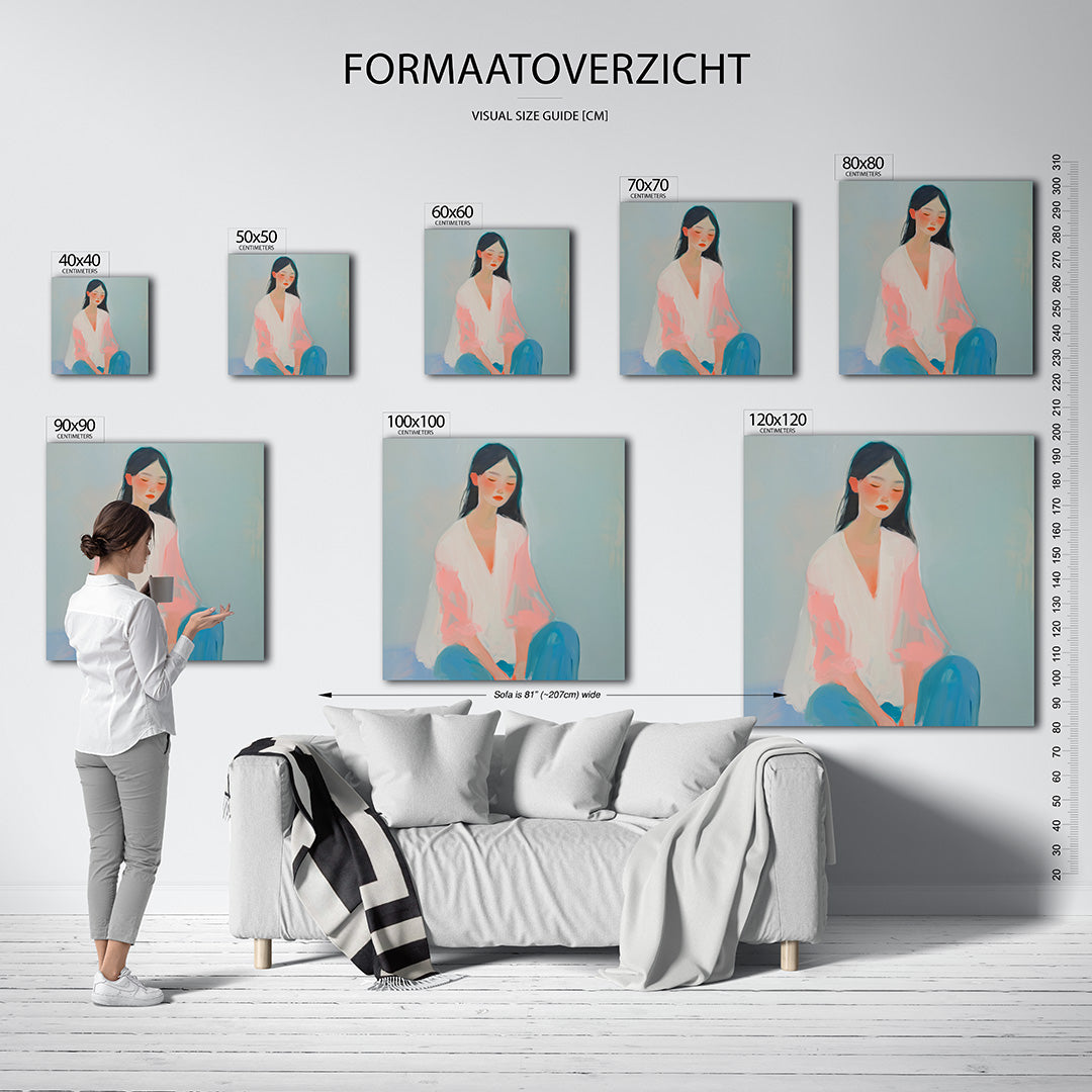 Dromerige vrouw Kunstwerk