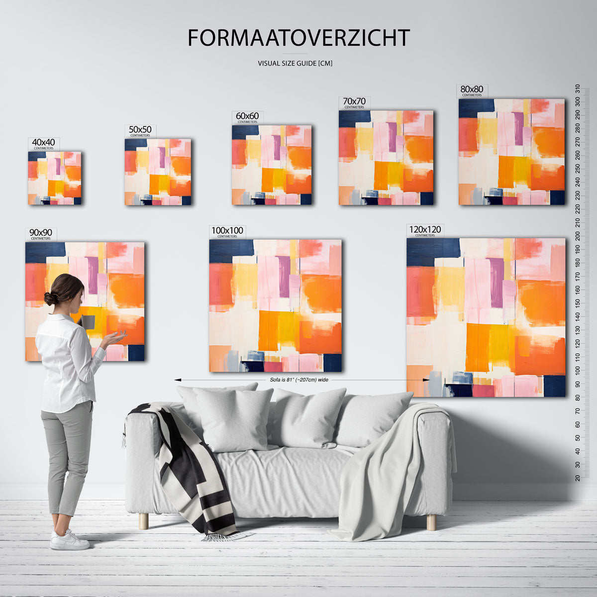 Kleurrijke abstracte vlakken Poster