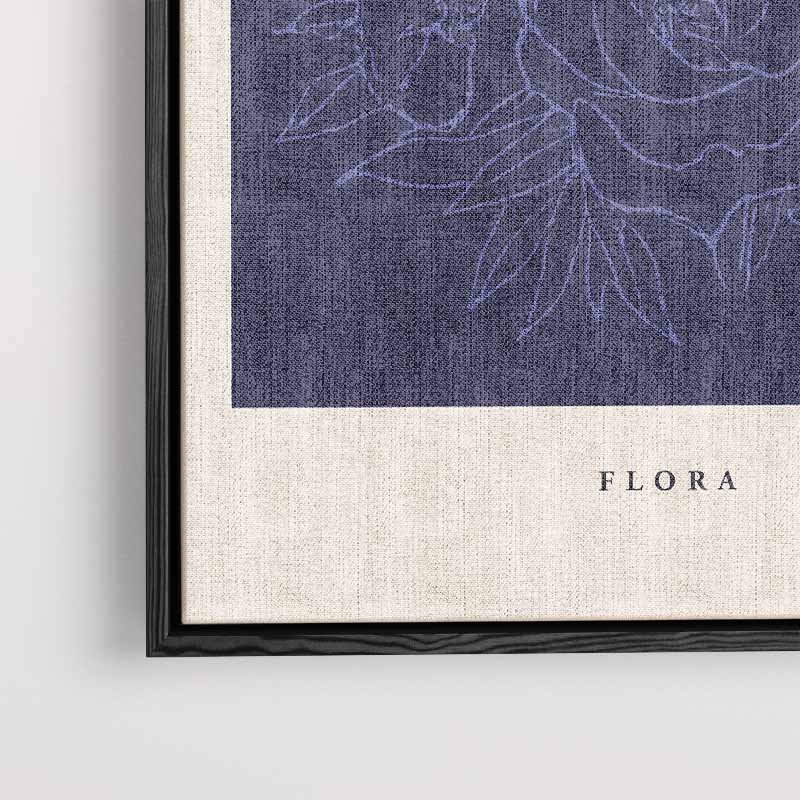 Flora Bloementekening Kunstwerk-canvas-dibond-plexiglas-wanddecoratie-WallArtistic