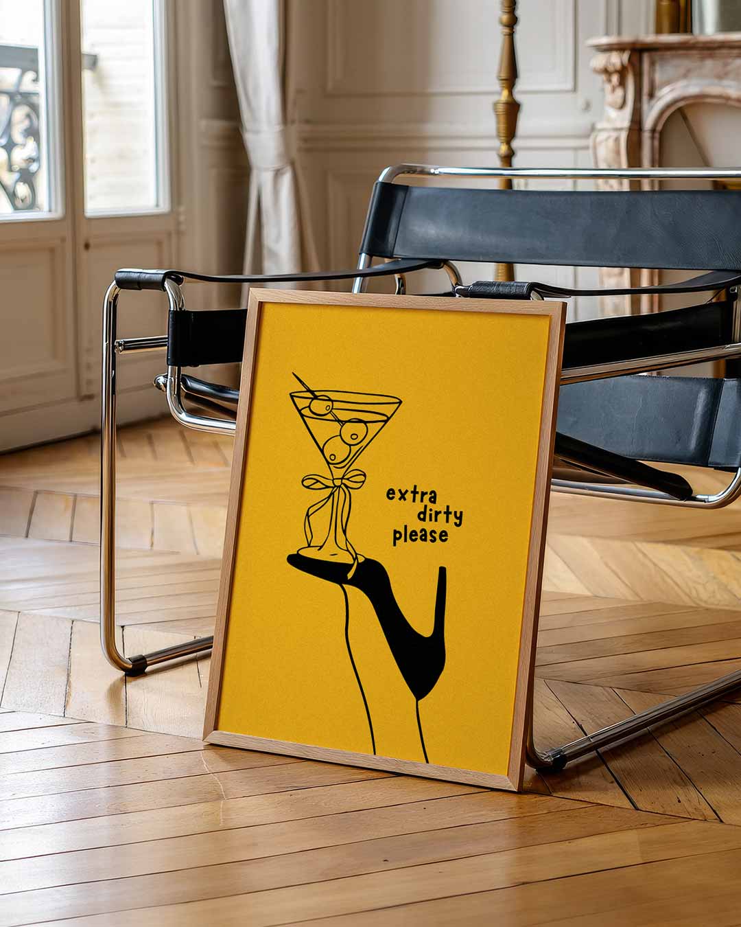 Elegant Drankje met een Knipoog Poster-WallArtistic