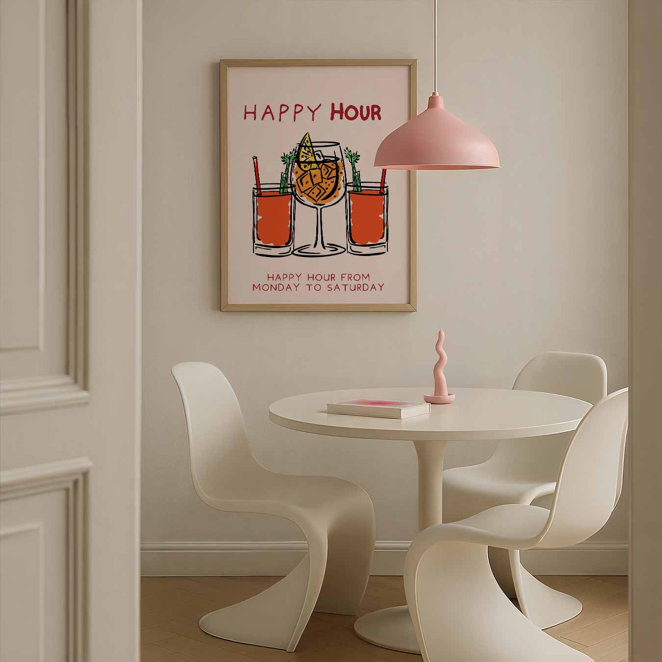 Happy Hour Cocktails Poster-WallArtistic