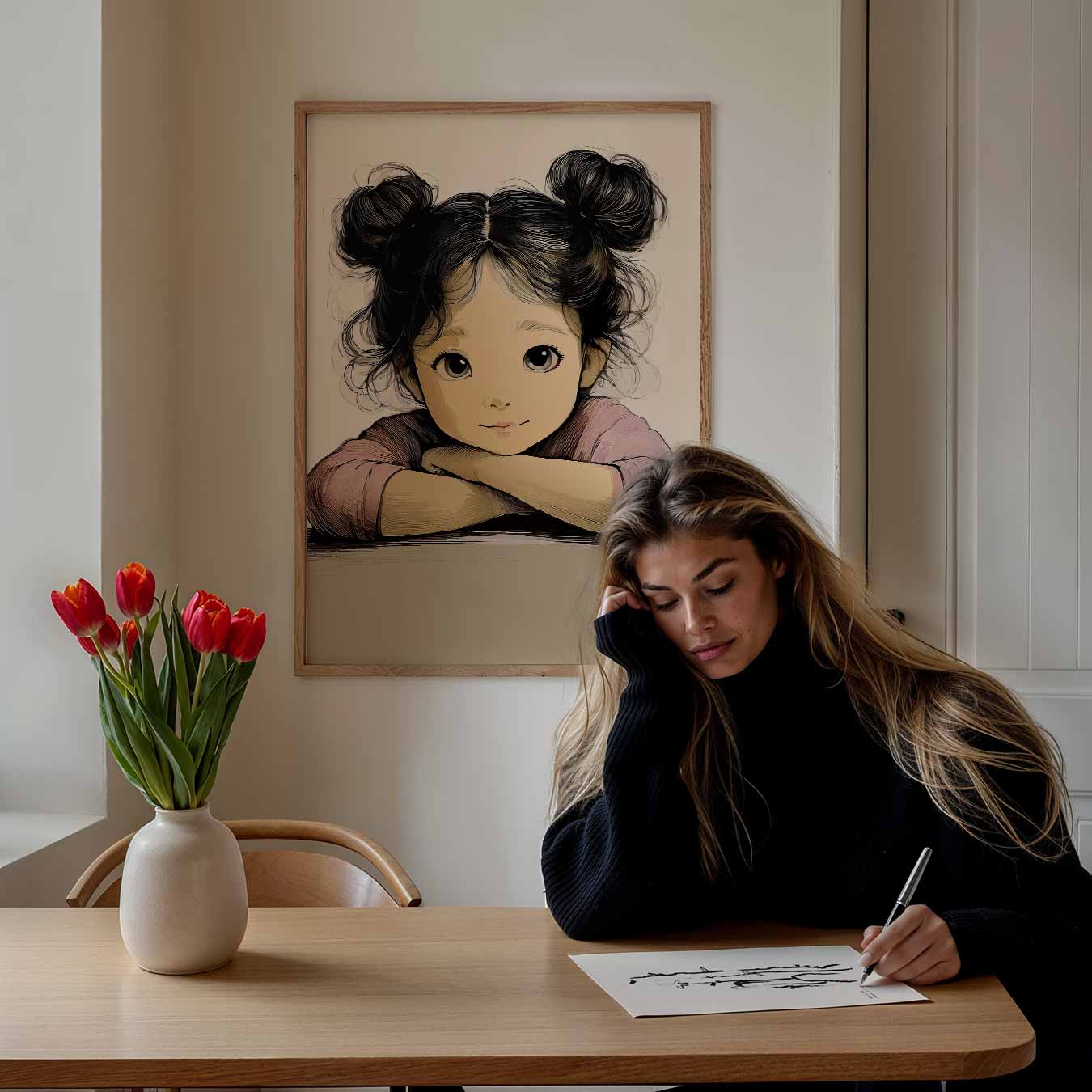 Schattige Kinderkunst Poster-WallArtistic