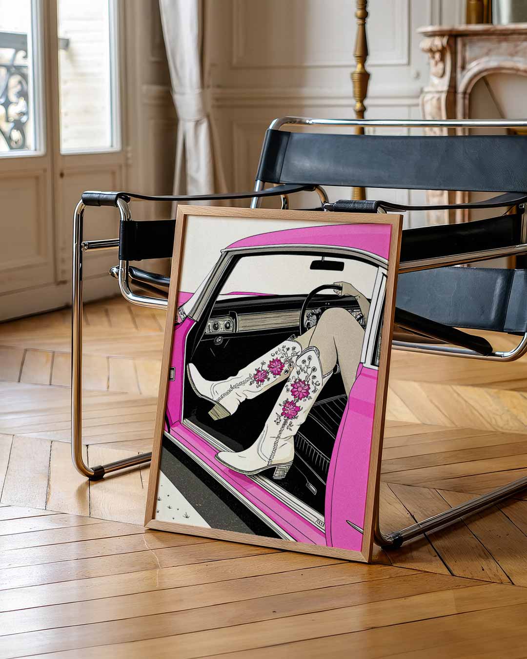 Stijlvolle Retro Roadtrip Poster-WallArtistic