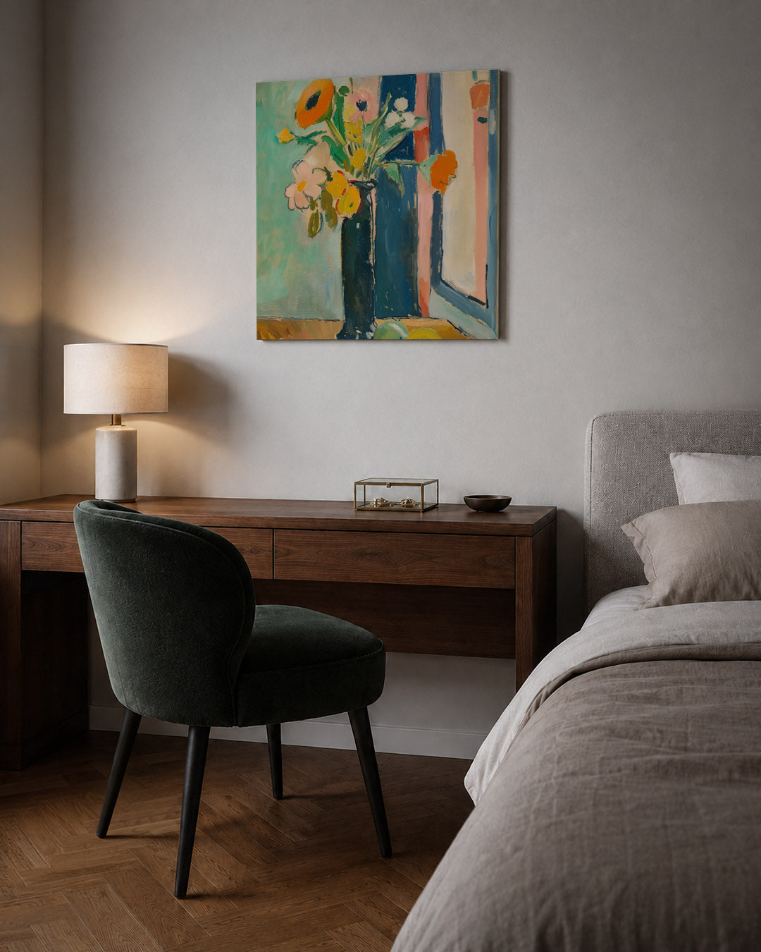 Bloemrijke compositie Kunstwerk